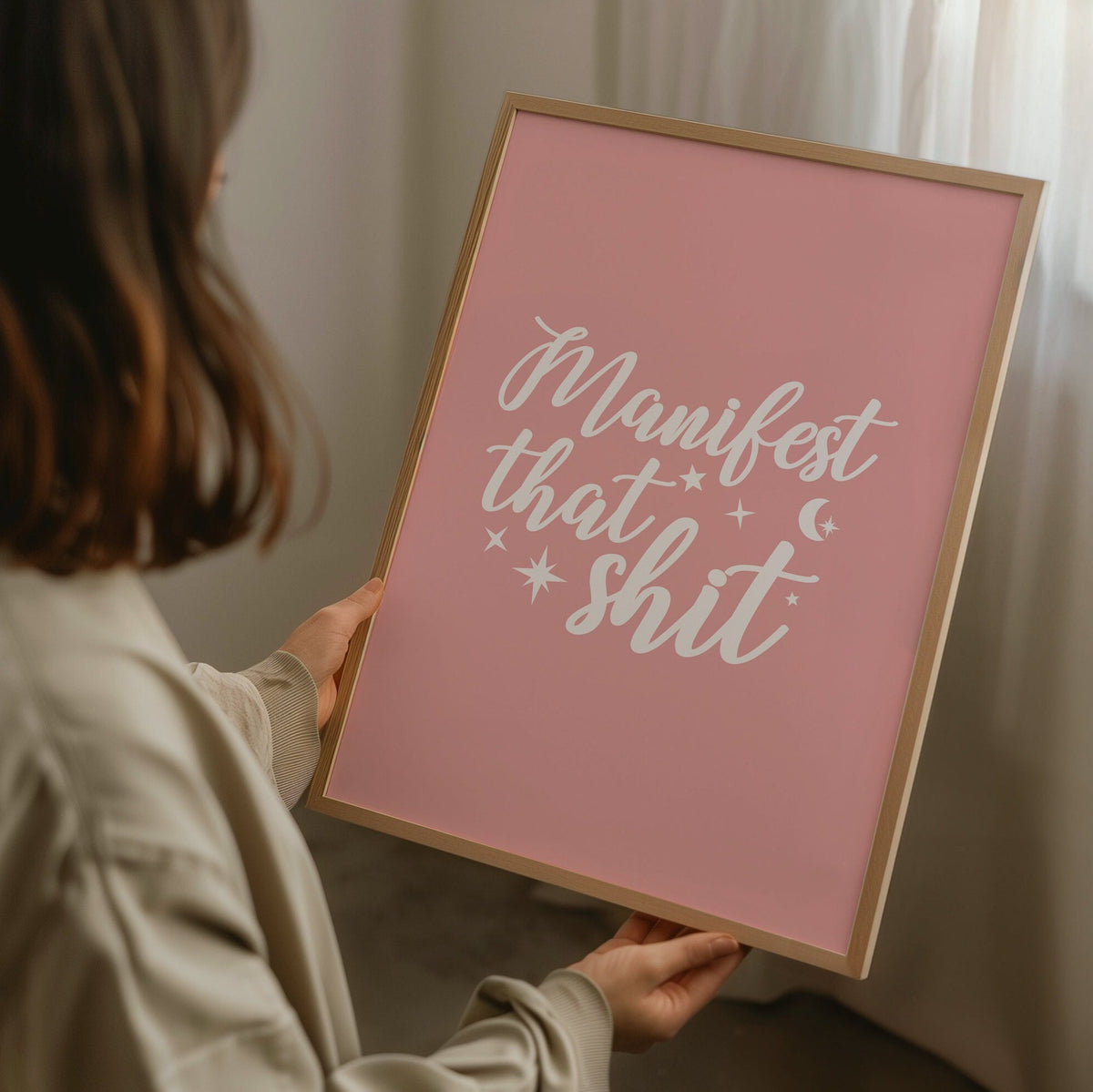 Manifest That Shit Wall Print, Unframed Card Art Print