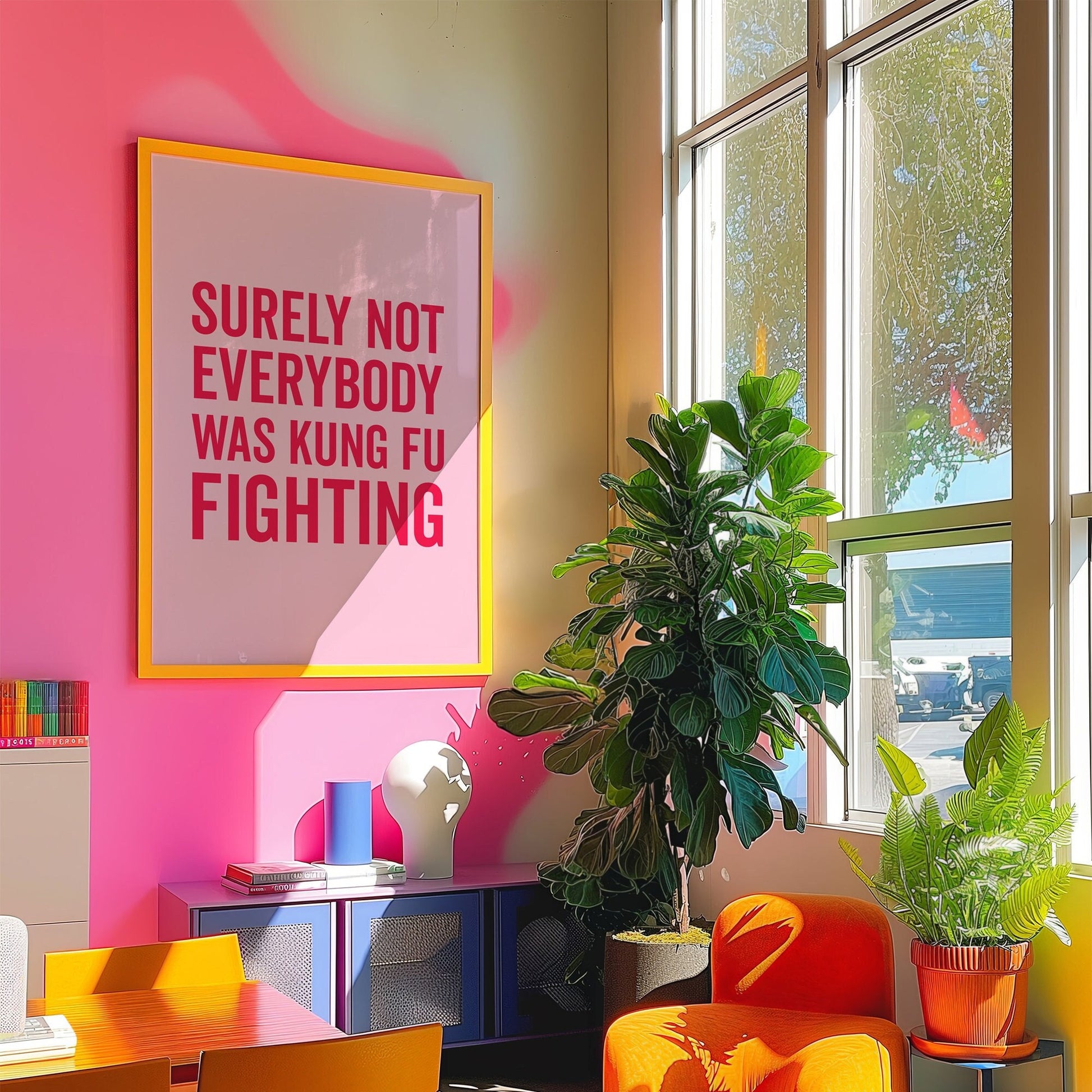 kung fu fighting print