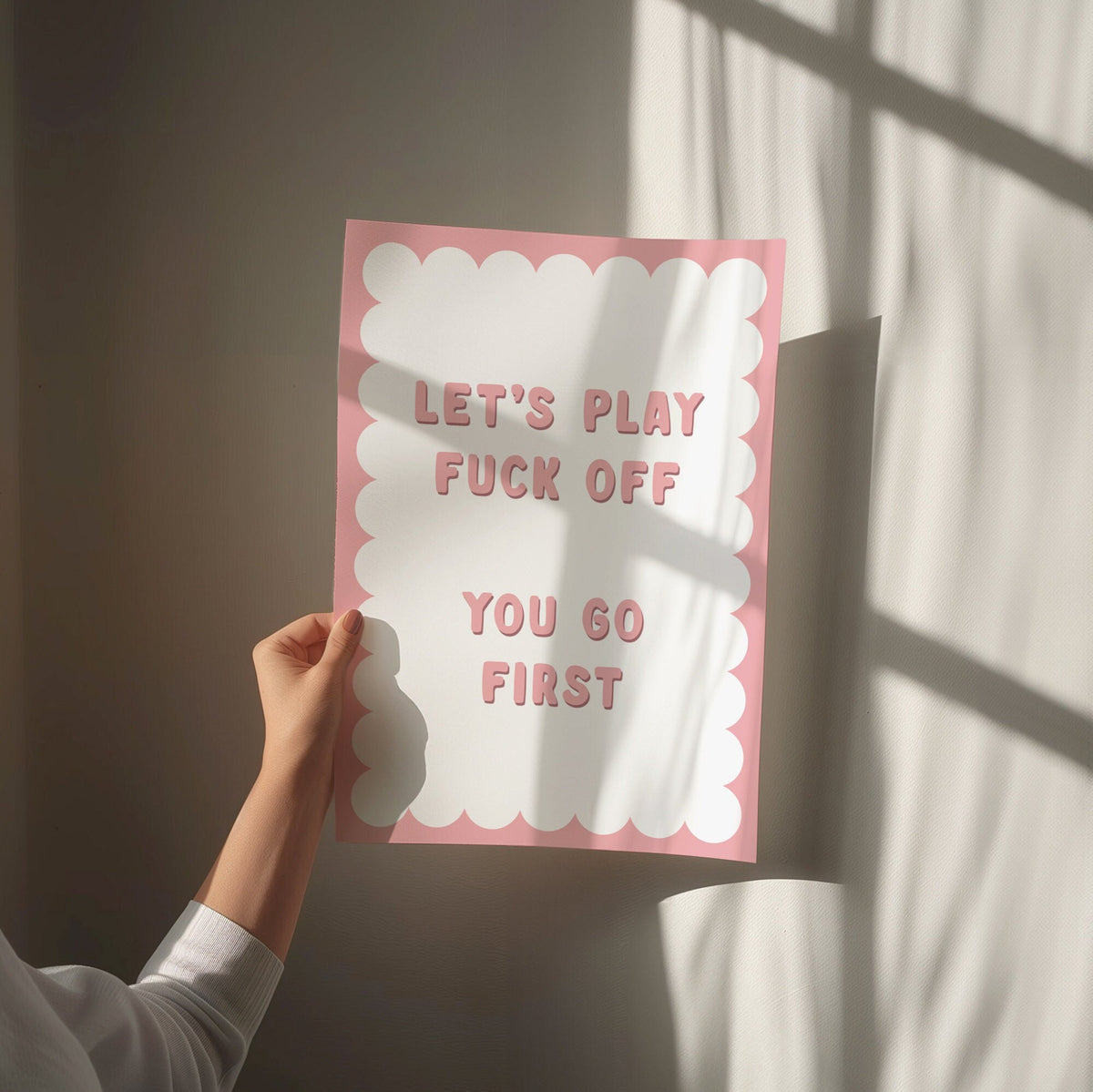 Let's Play Fuck Off, You Go First, Wall Print, Unframed Card Art Print