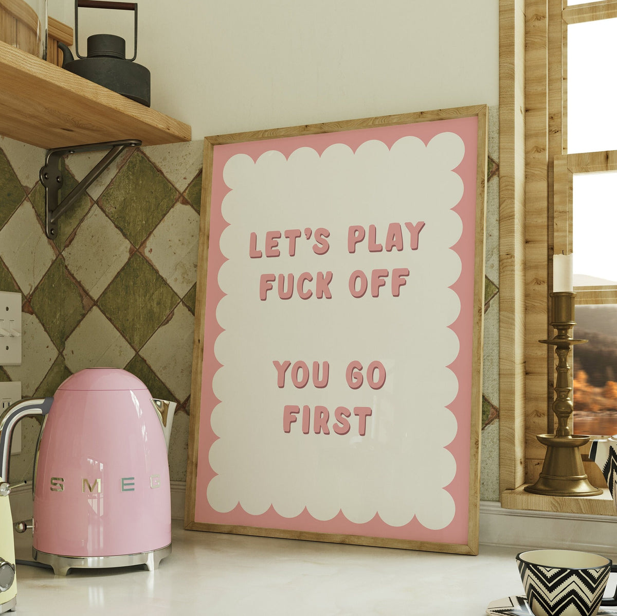 Let's Play Fuck Off, You Go First, Wall Print, Unframed Card Art Print