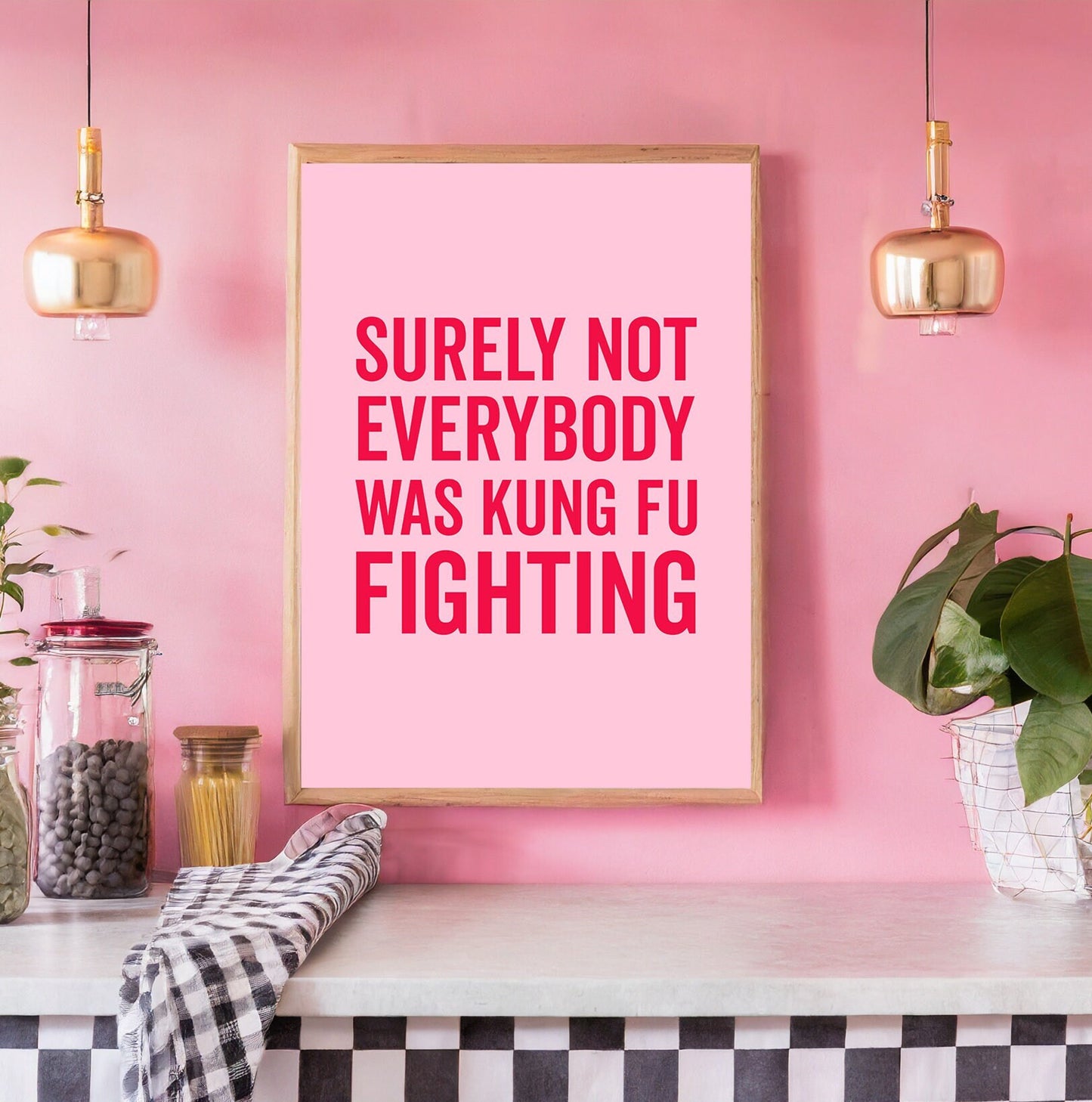 Surely Not Everybody was Kung Fu Fighting, Unframed Card Art Print