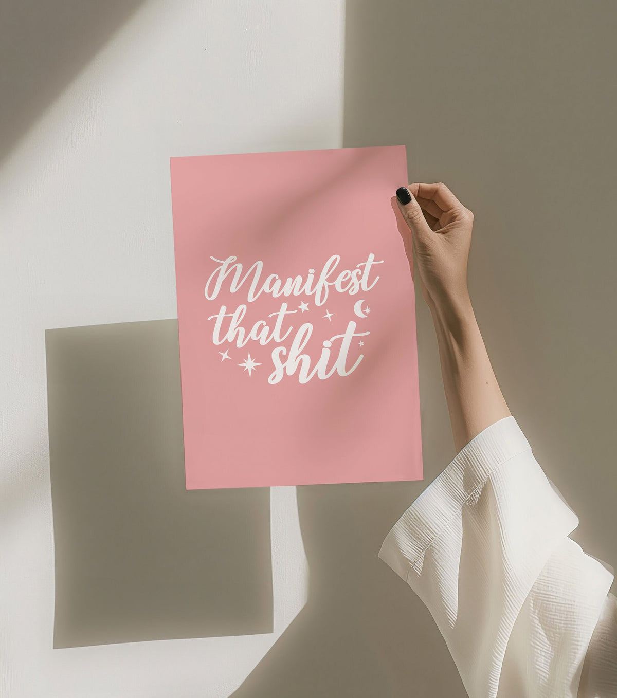 Manifest That Shit Wall Print, Unframed Card Art Print