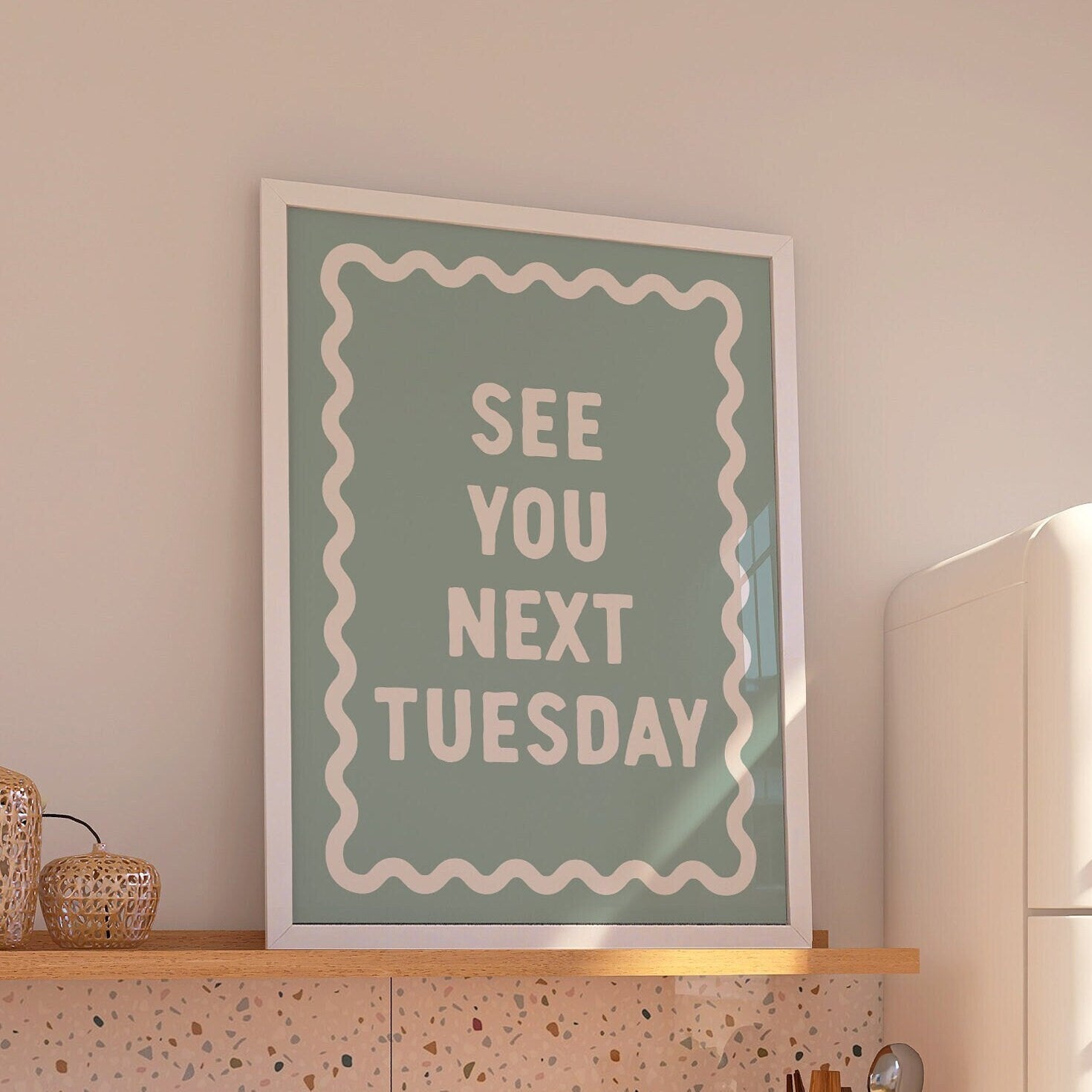 See You Next Tuesday, Unframed Card Art Print, Funny Hallway Wall Art