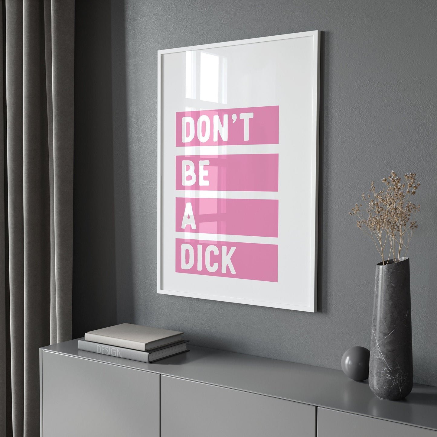 Don't Be A Dick Wall Print, Unframed Card Art Print
