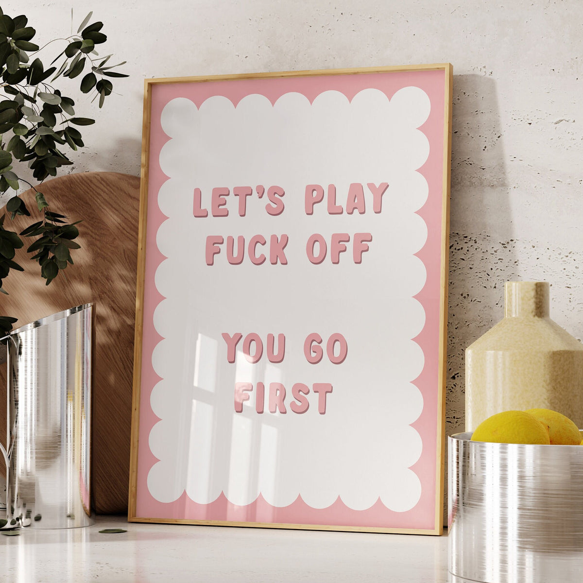 Let's Play Fuck Off, You Go First, Wall Print, Unframed Card Art Print