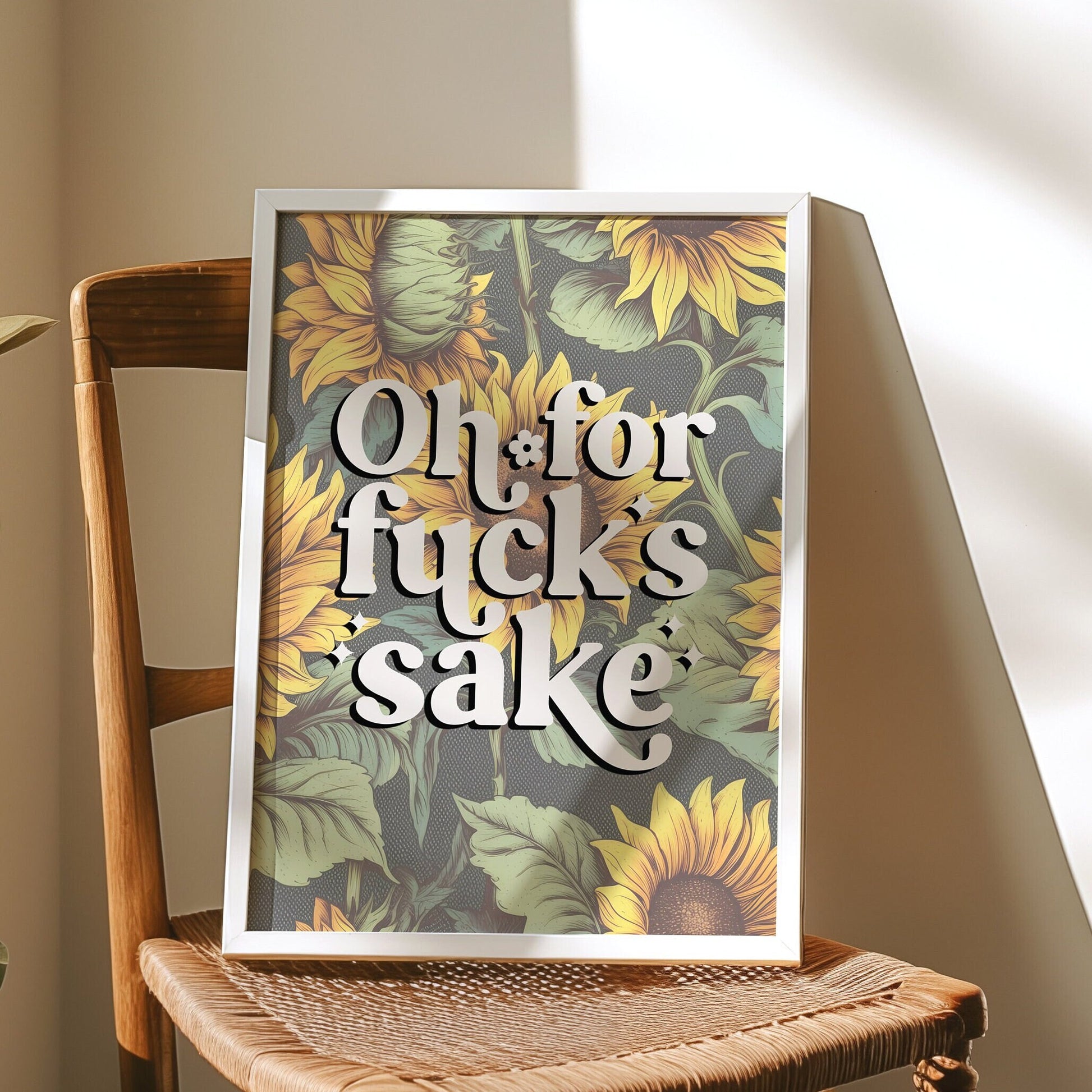 Oh For Fuck's Sake Wall Print, Unframed Card Art Print