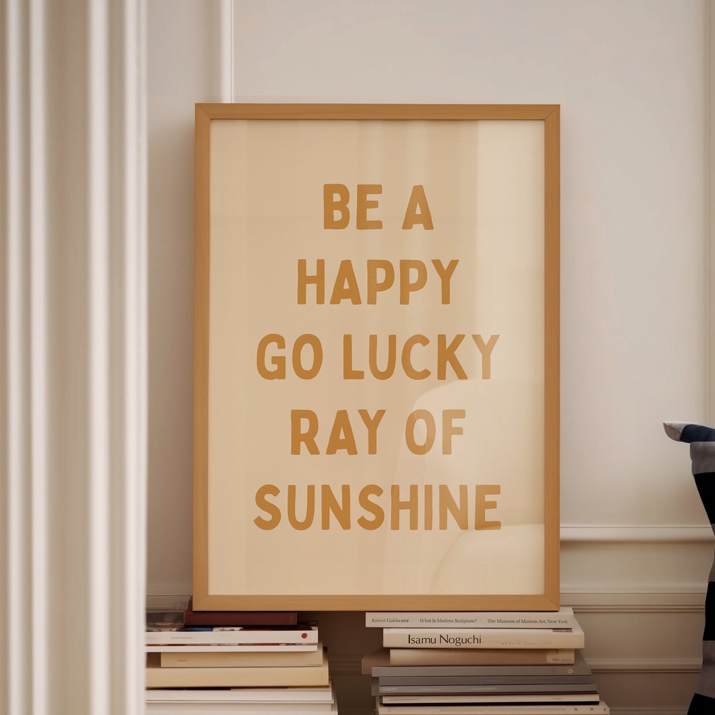 Be A Happy Go Lucky Ray Of Sunshine Wall Print, Unframed Card Art Print, Funny Quote Wall Art
