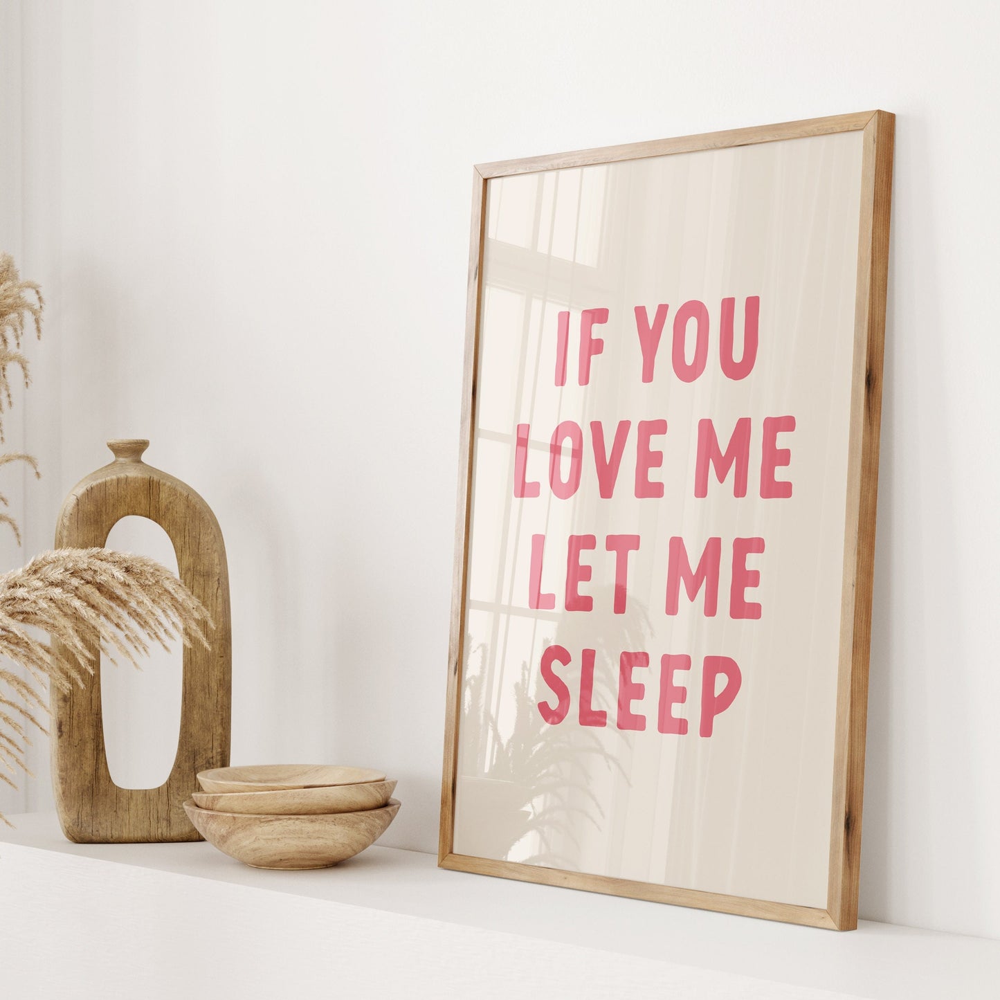 If You Love Me, Let Me Sleep Wall Print, Unframed Card Art Print, Quote Wall Decor, Funny Bedroom Print