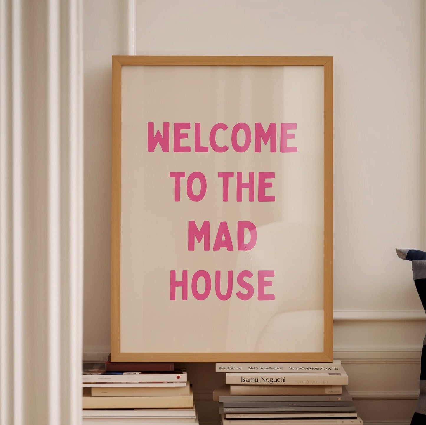 Welcome To The Mad House, Unframed Card Art Print, Funny Hallway Wall Decor