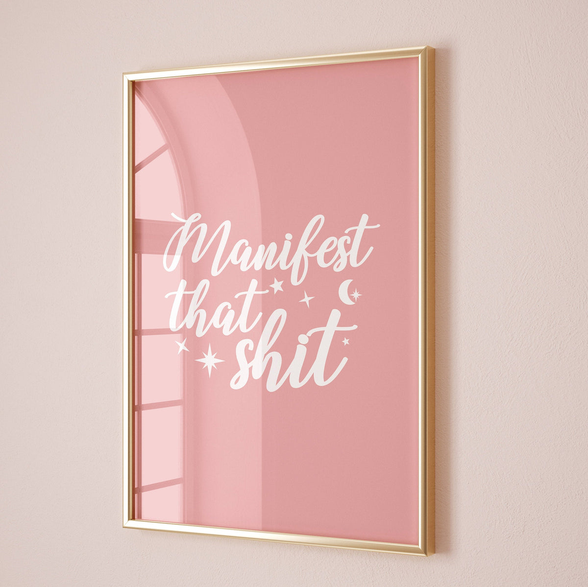 Manifest That Shit Wall Print, Unframed Card Art Print