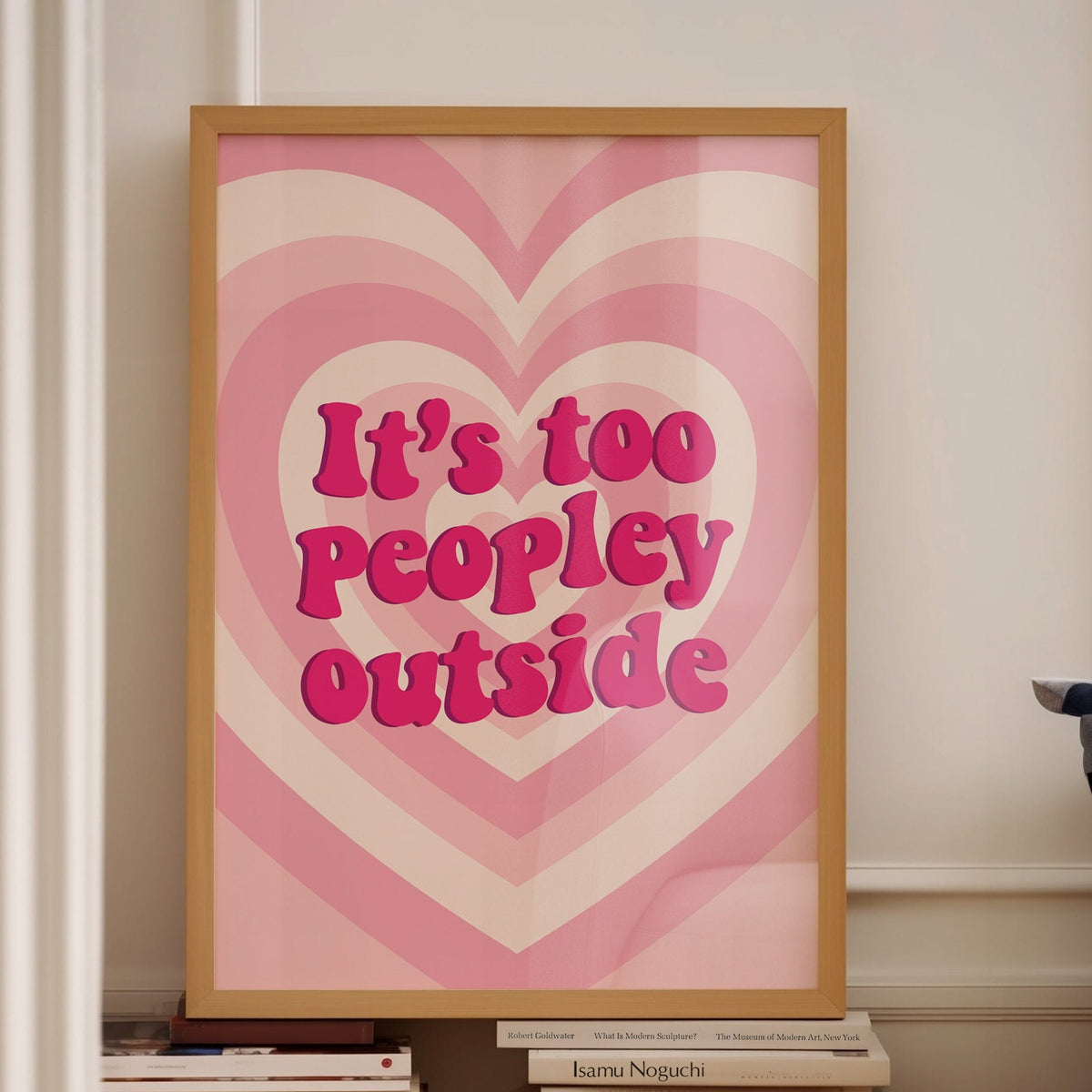 It's Too Peopley Outside Wall Print, Unframed Card Art Print