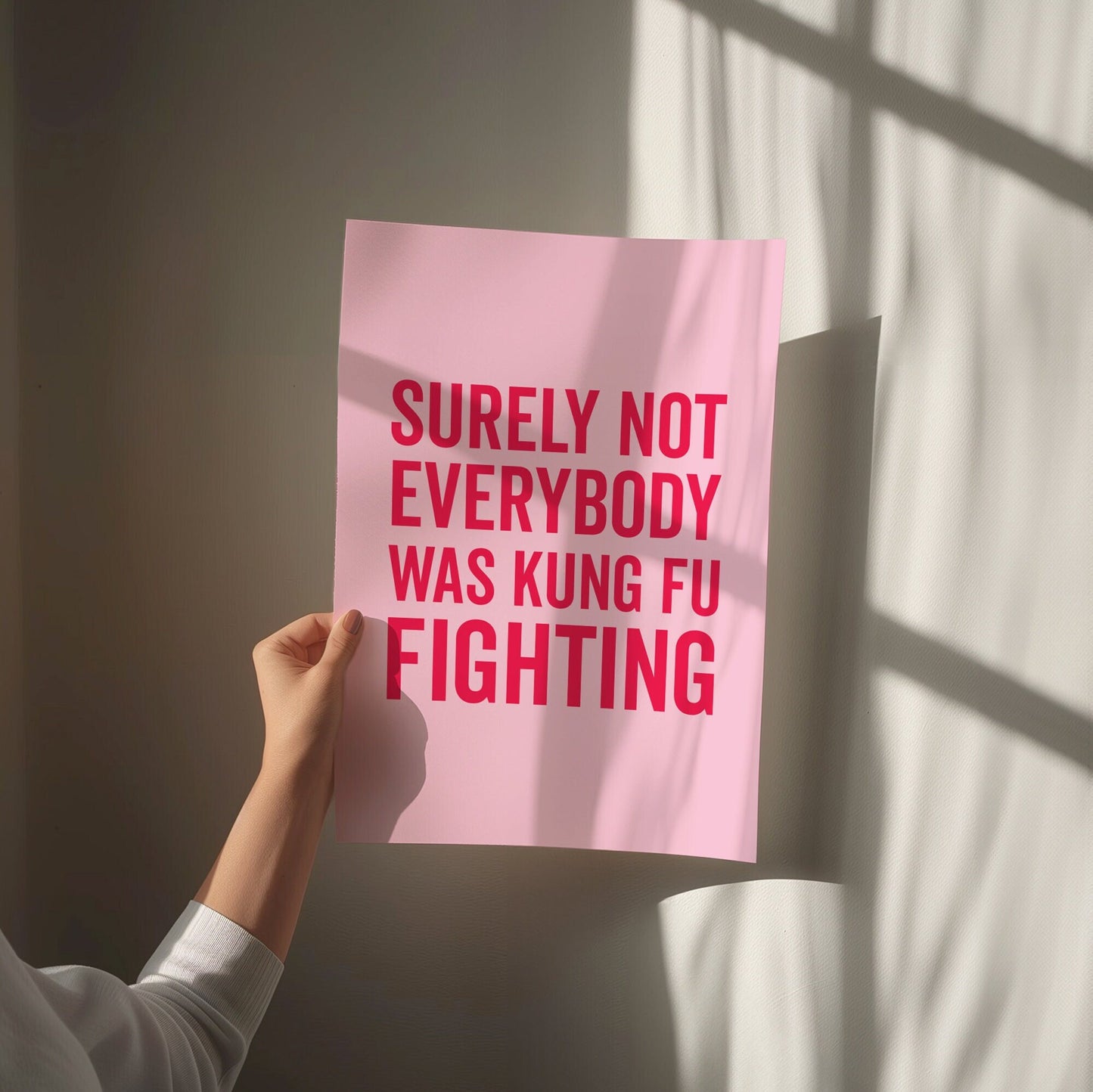 Surely Not Everybody was Kung Fu Fighting, Unframed Card Art Print