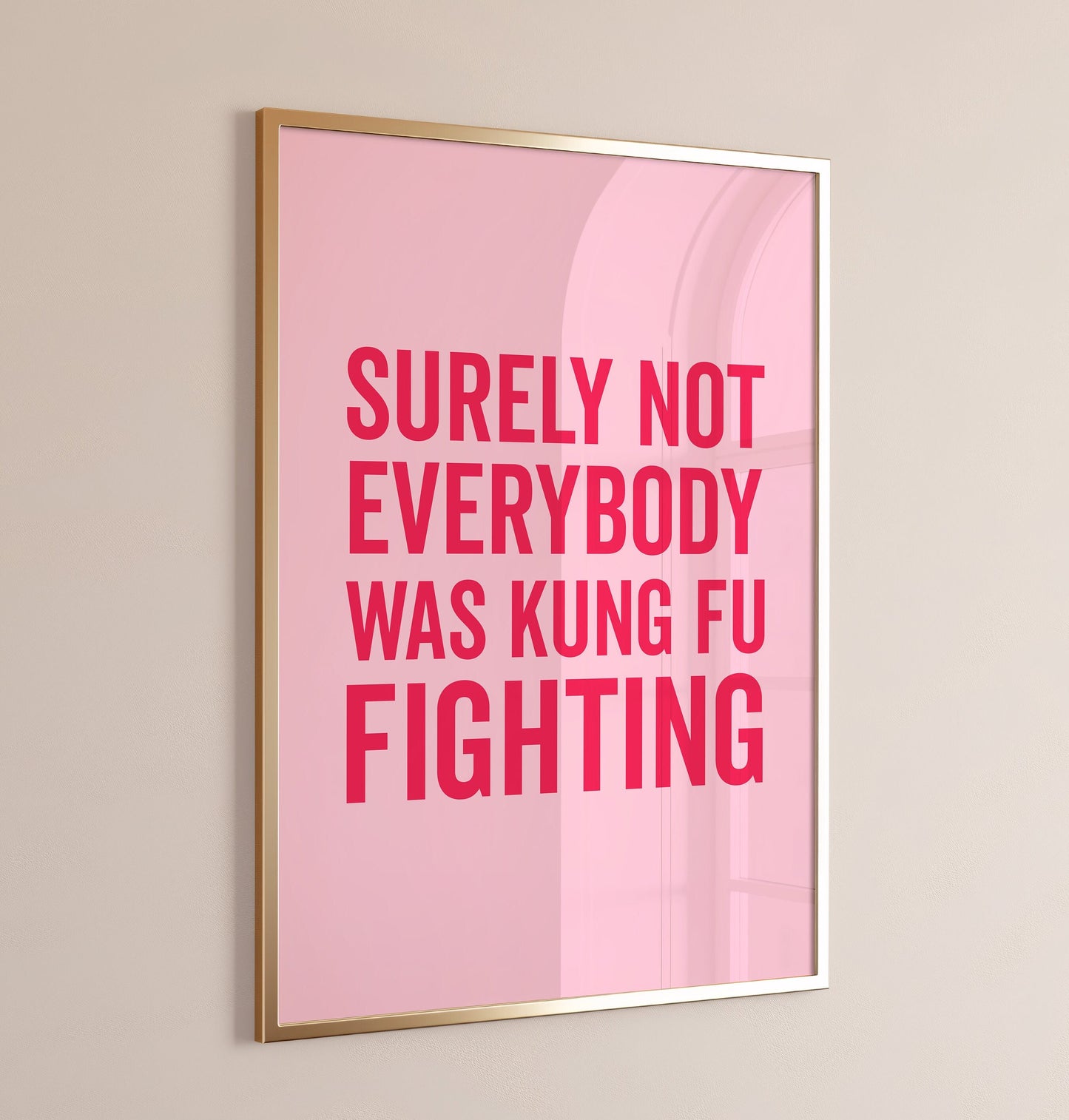 Surely Not Everybody was Kung Fu Fighting, Unframed Card Art Print
