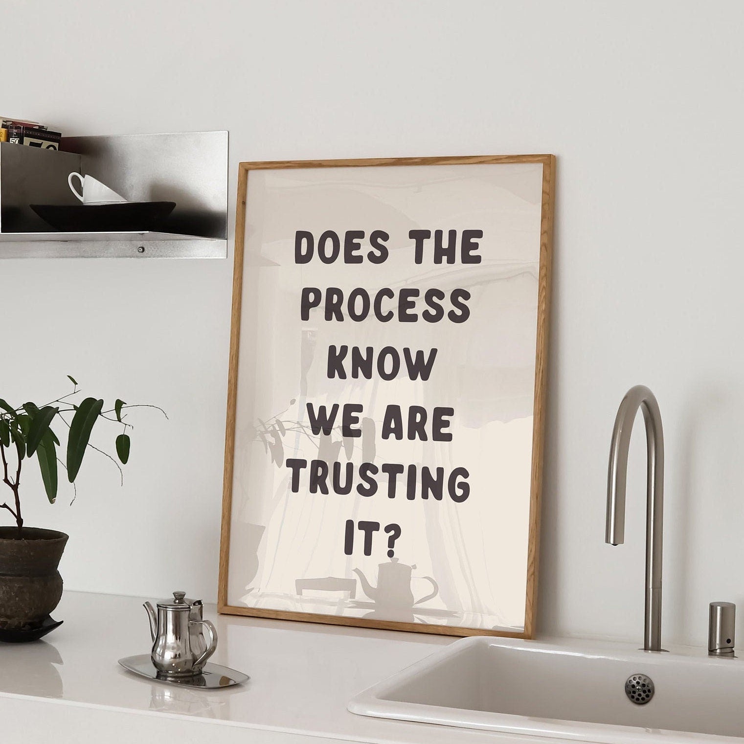 Does The Process Know We Are Trusting It, Unframed Card Art Print