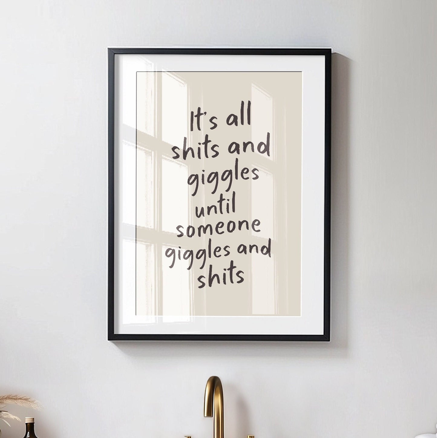 It's All Shits And Giggles Wall Print, Unframed Card Art Print