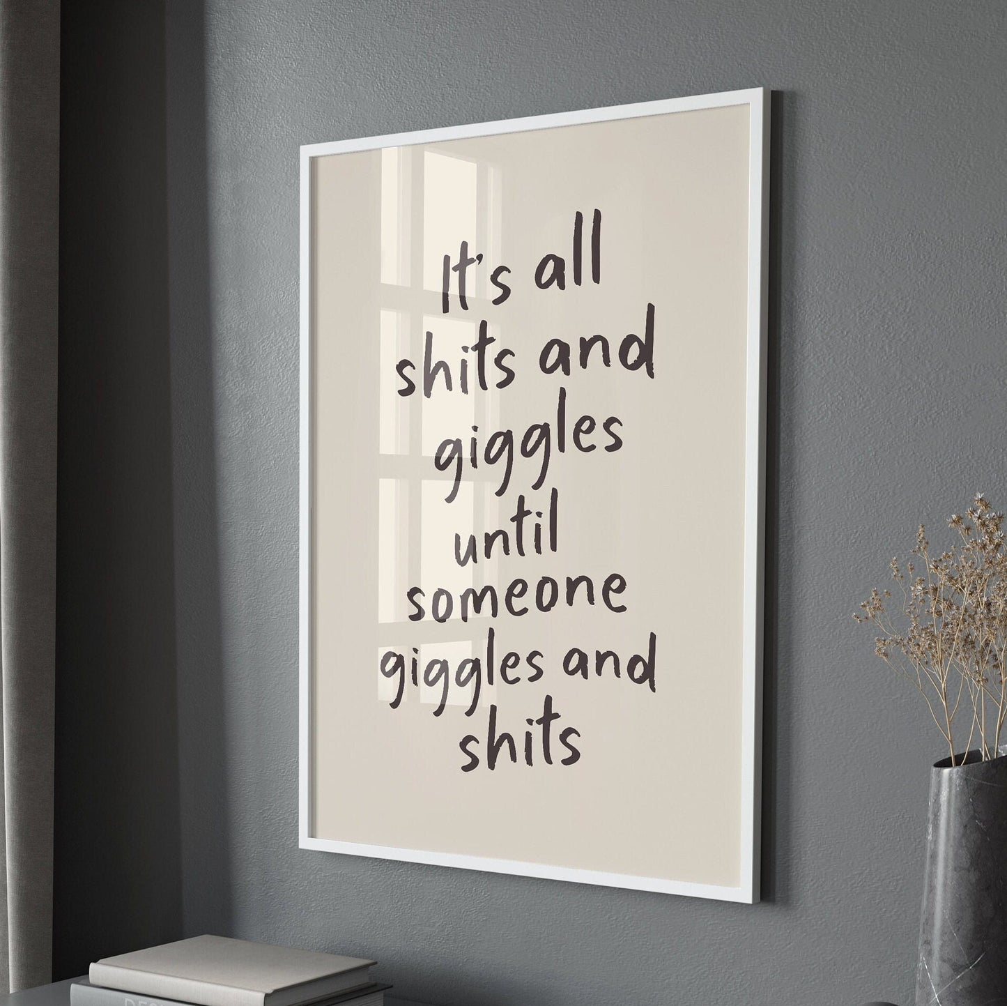 It's All Shits And Giggles Wall Print, Unframed Card Art Print