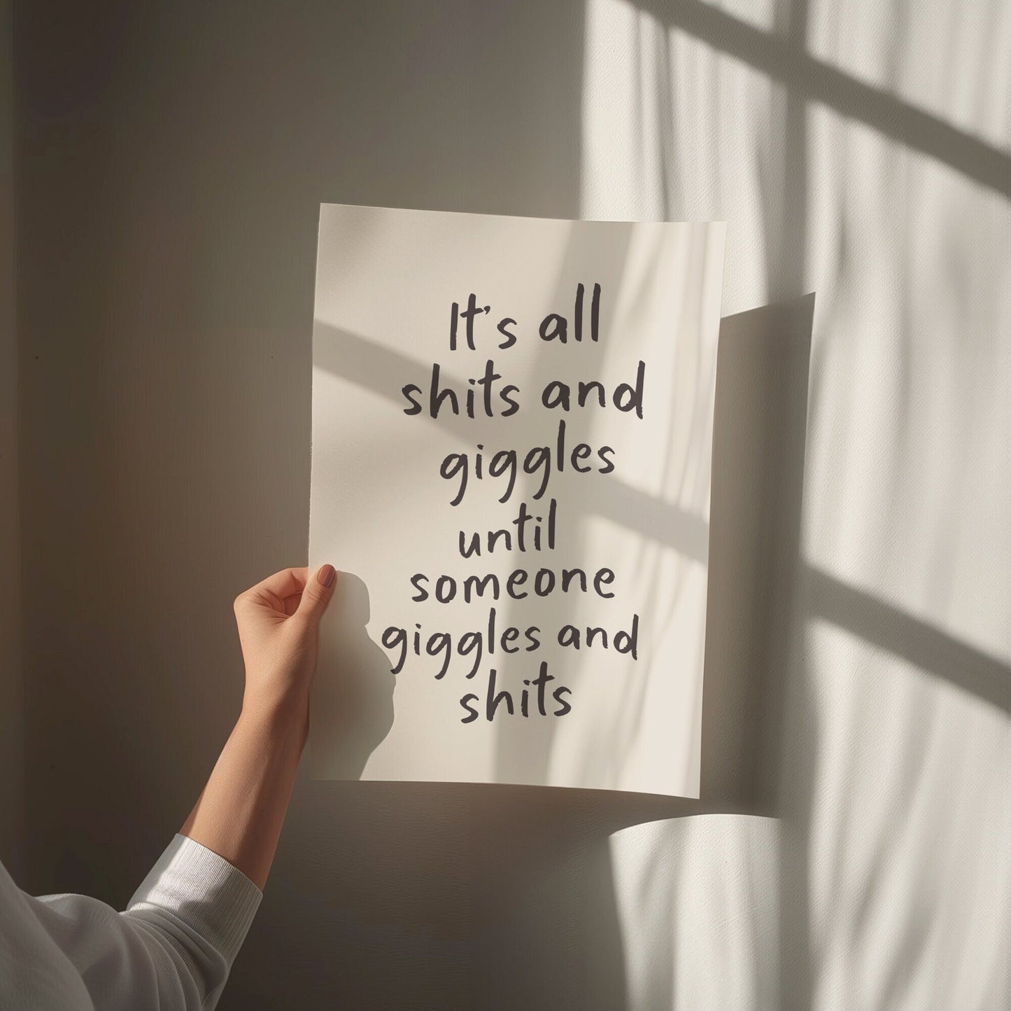 It's All Shits And Giggles Wall Print, Unframed Card Art Print