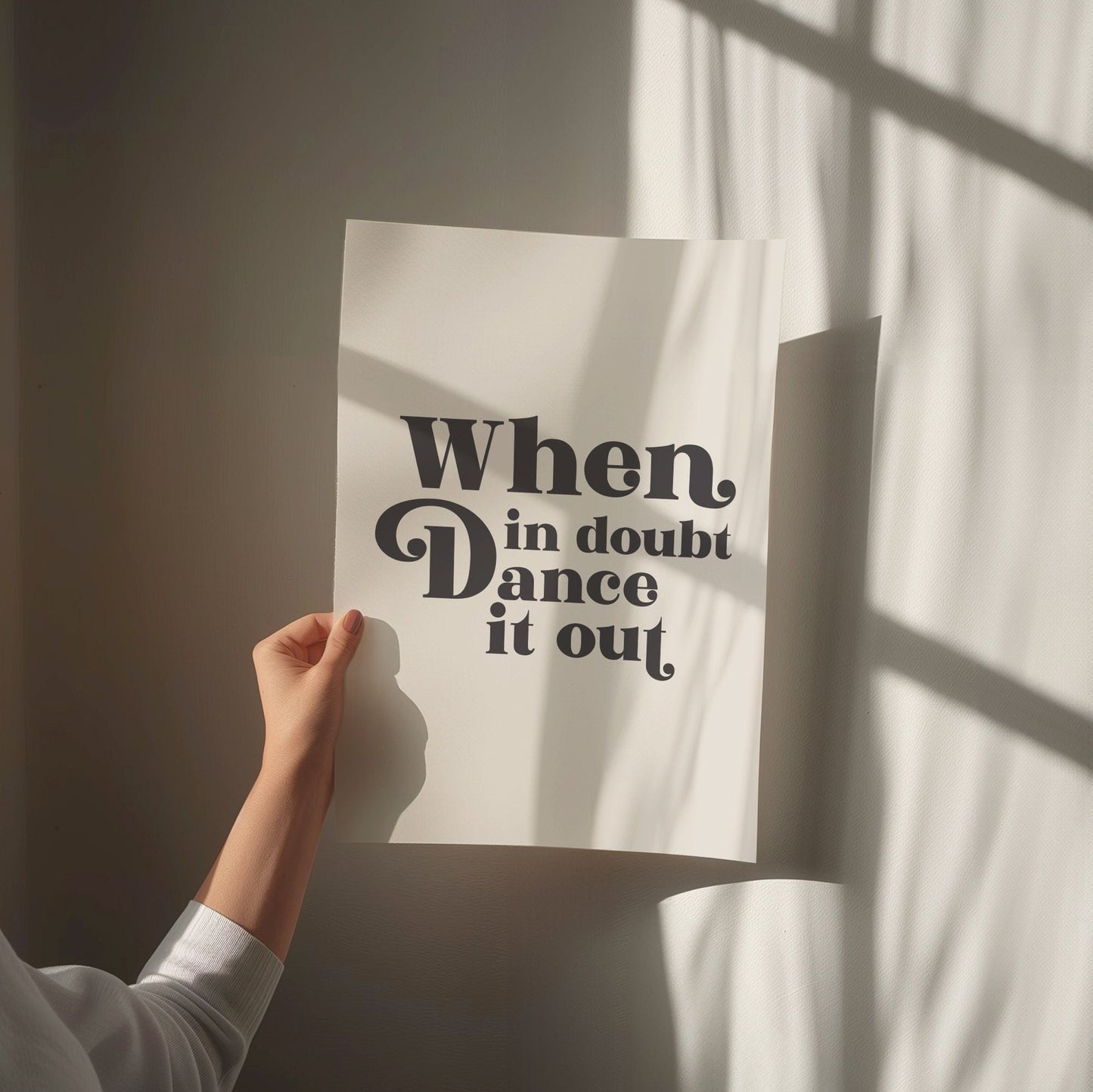 When In Doubt Dance It Out Wall Print, Unframed Print, Retro Wall Decor