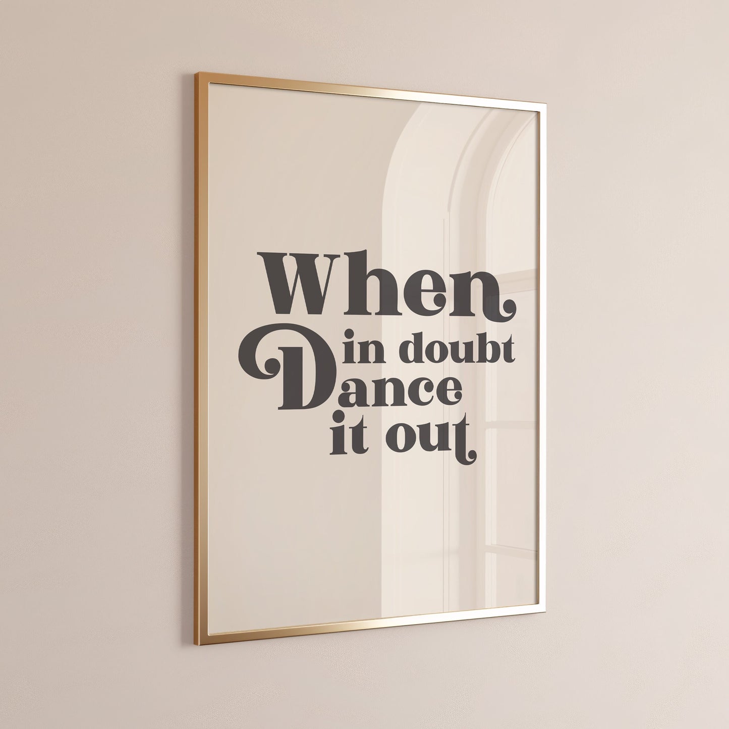 When In Doubt Dance It Out Wall Print, Unframed Print, Retro Wall Decor