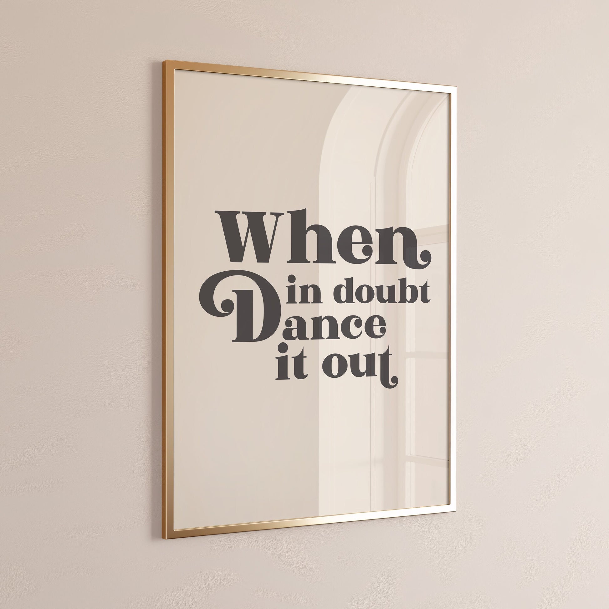 When In Doubt Dance It Out Wall Print, Unframed Print, Retro Wall Decor