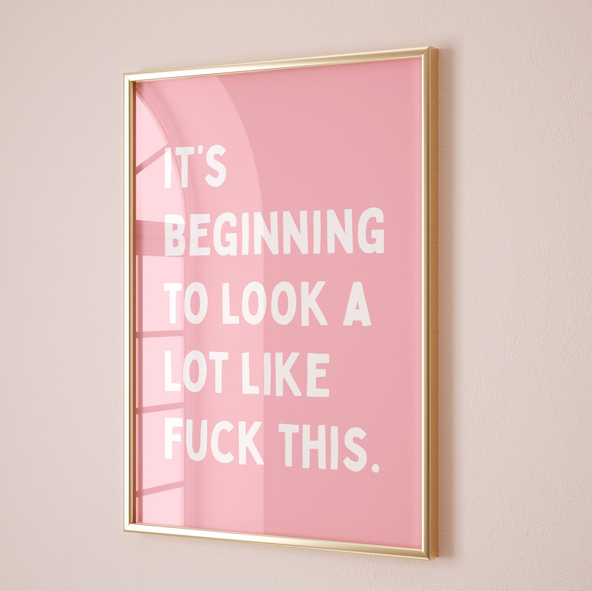 It's Beginning To Look A Lot Like Fuck This, Unframed Card Print, Funny Wall Print