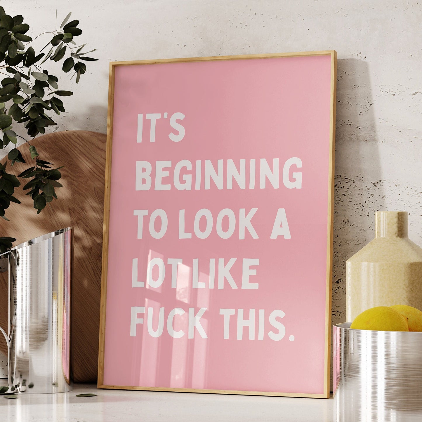 It's Beginning To Look A Lot Like Fuck This, Unframed Card Print, Funny Wall Print