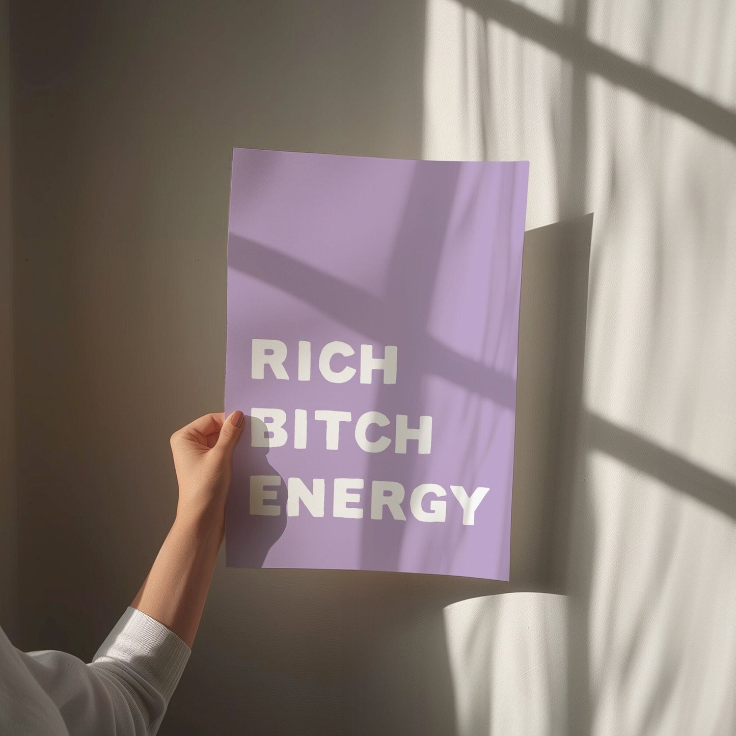 rich bitch energy wall print