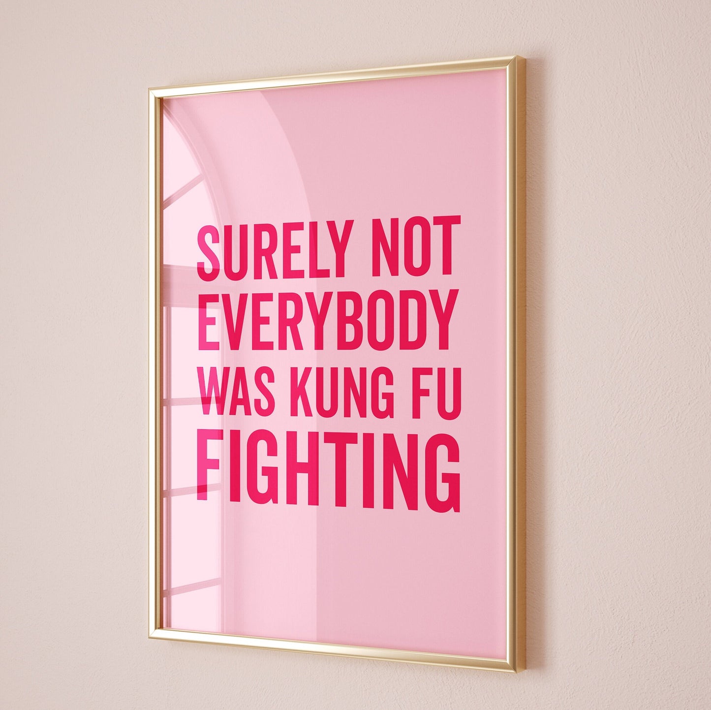 Surely Not Everybody was Kung Fu Fighting, Unframed Card Art Print