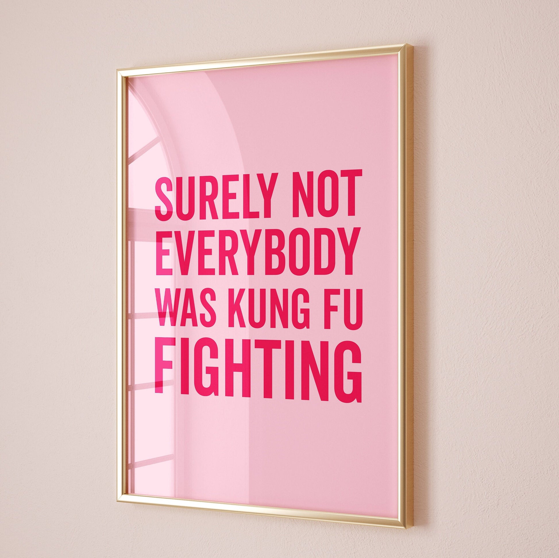 Surely Not Everybody was Kung Fu Fighting, Unframed Card Art Print