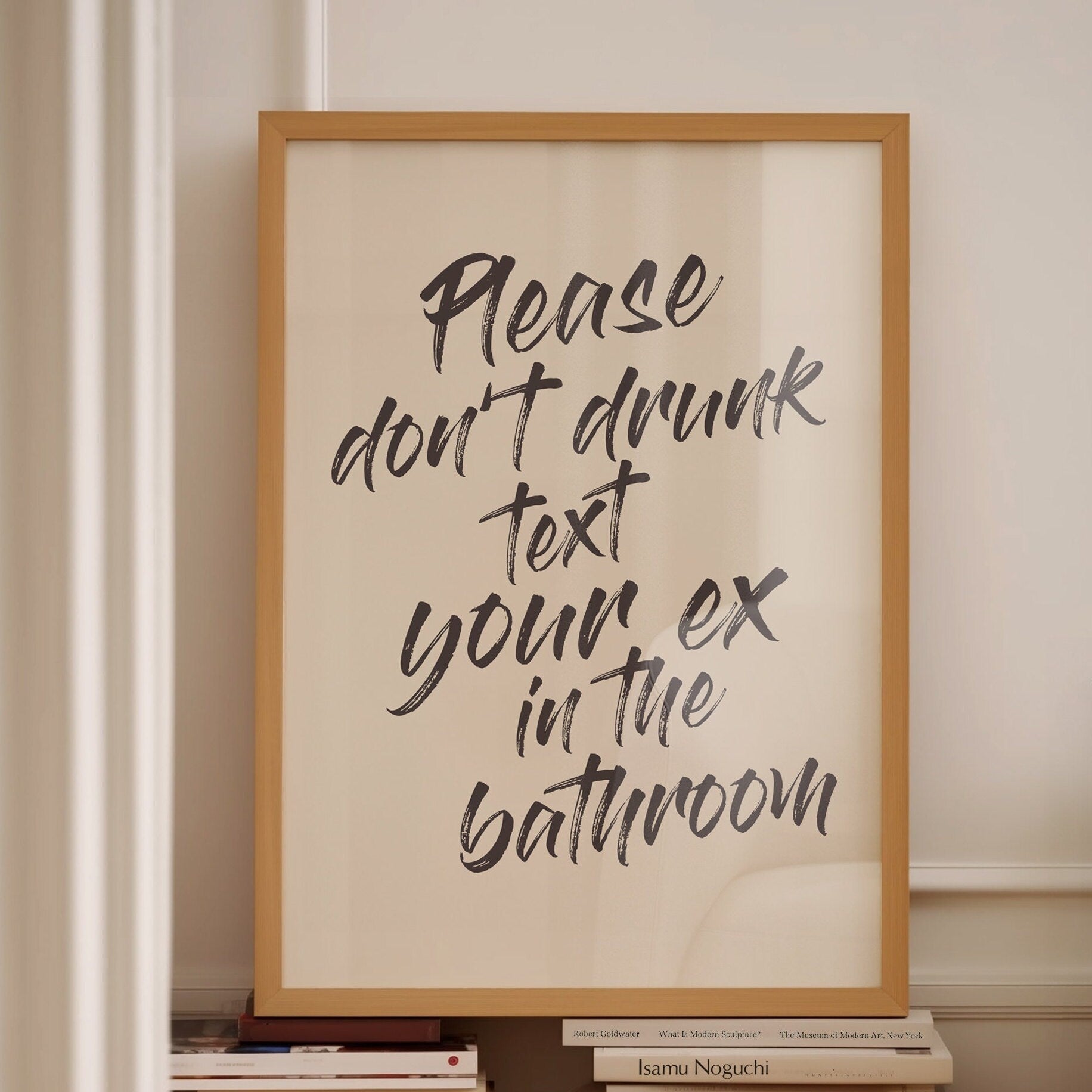 dont text your ex in bathroom print