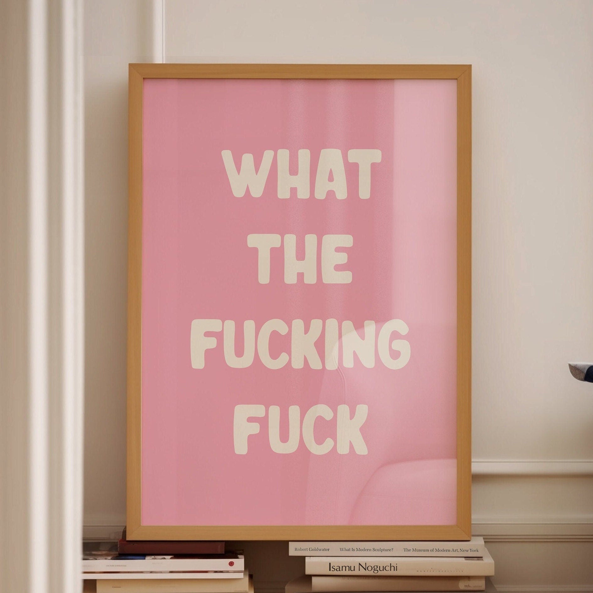 what the fucking fuck pink and white print
