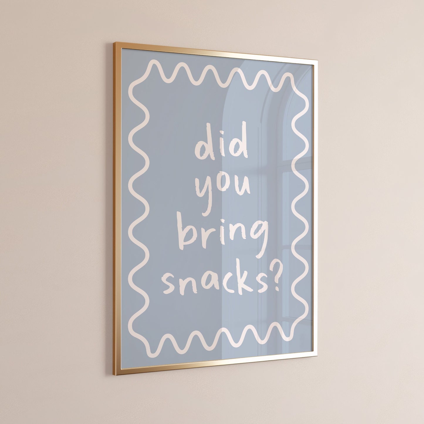 Did You Bring Snacks, Unframed Card Art Print, Funny Kitchen Wall Art