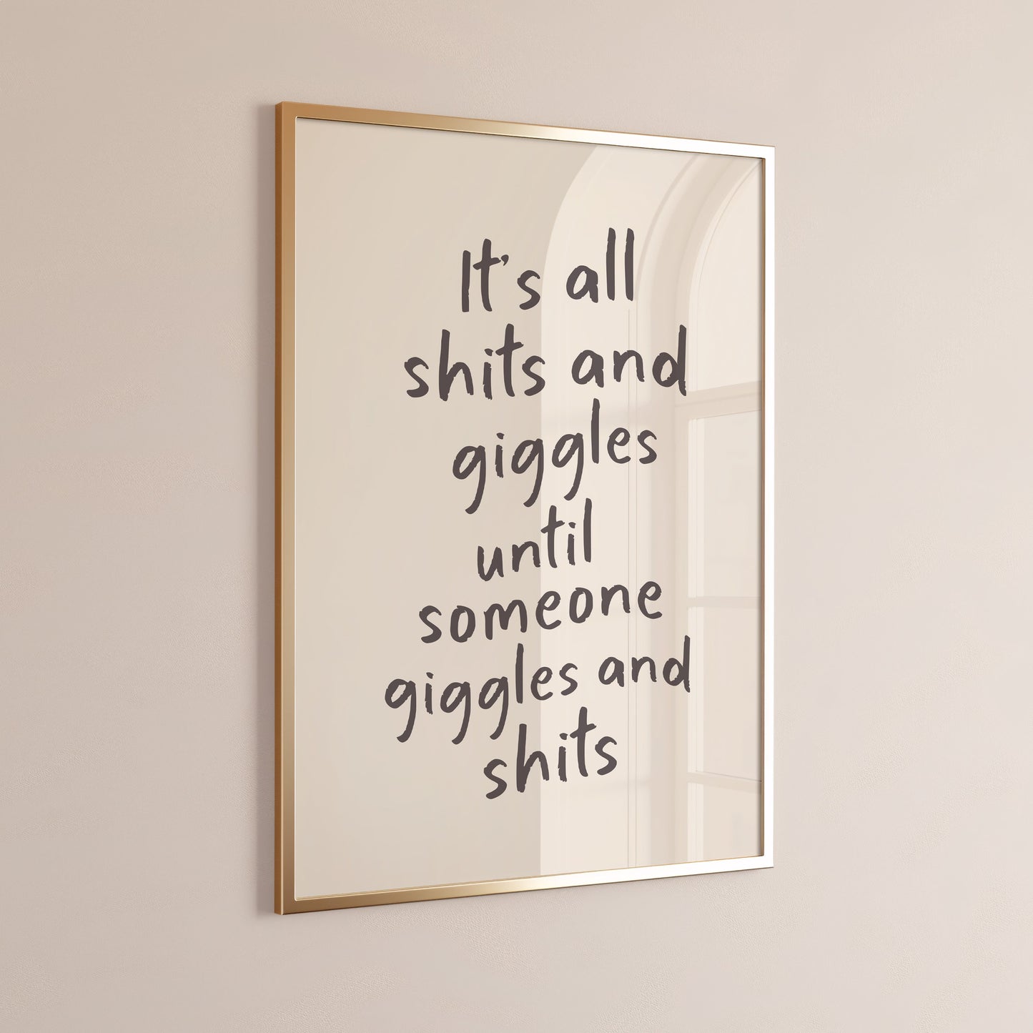 It's All Shits And Giggles Wall Print, Unframed Card Art Print