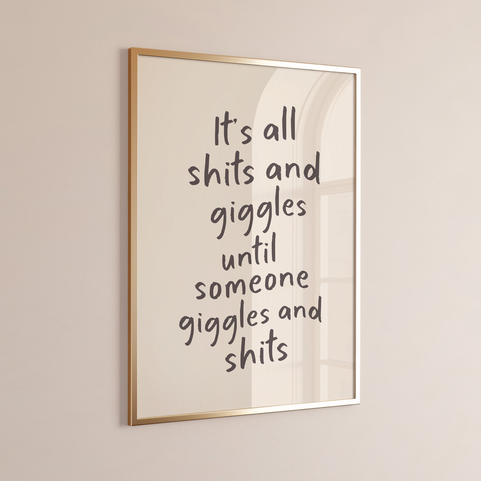 It's All Shits And Giggles Wall Print, Unframed Card Art Print