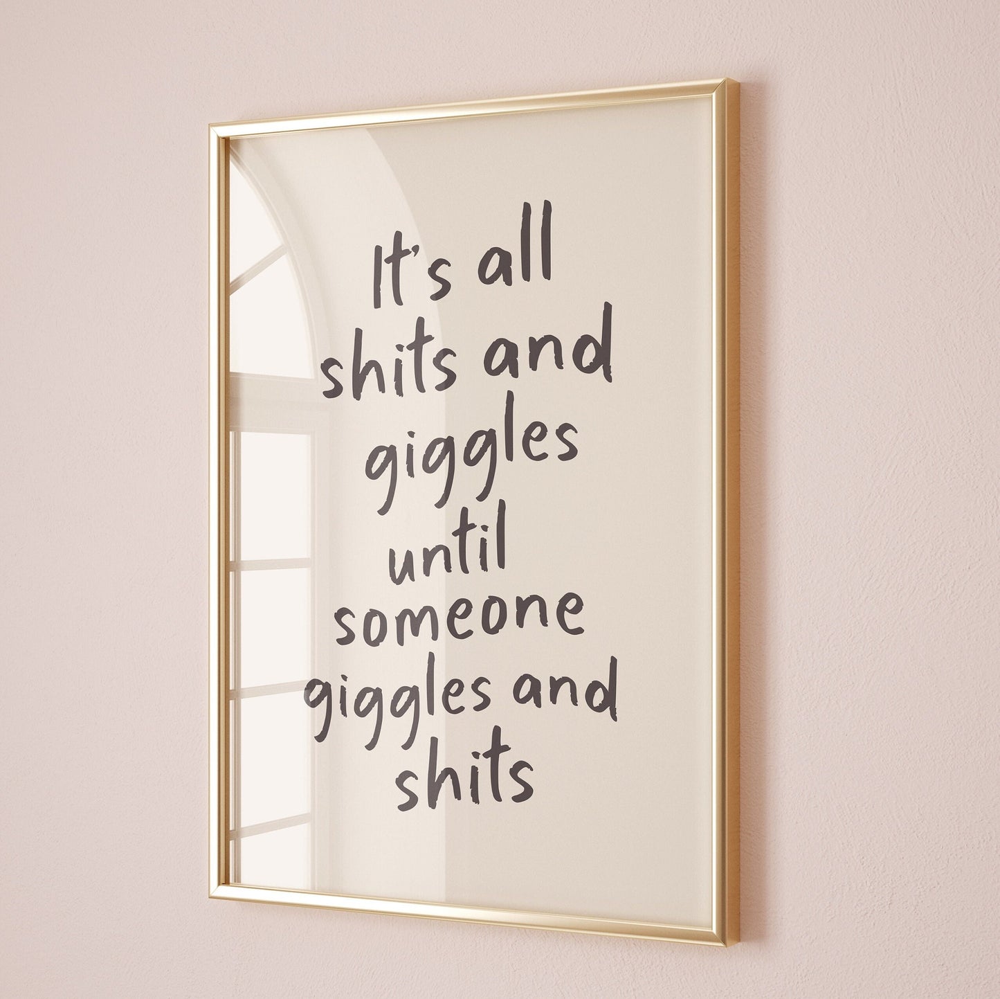 It's All Shits And Giggles Wall Print, Unframed Card Art Print