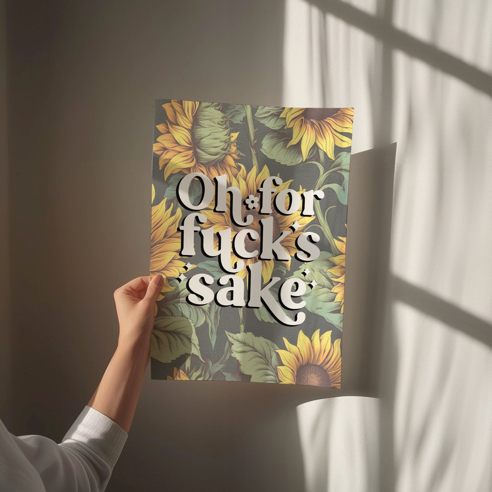 Oh For Fuck's Sake Wall Print, Unframed Card Art Print