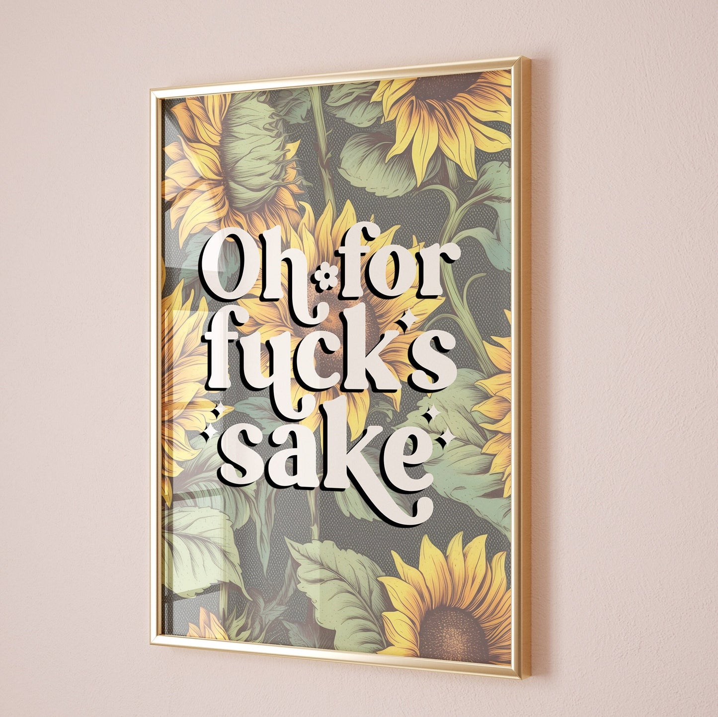 Oh For Fuck's Sake Wall Print, Unframed Card Art Print