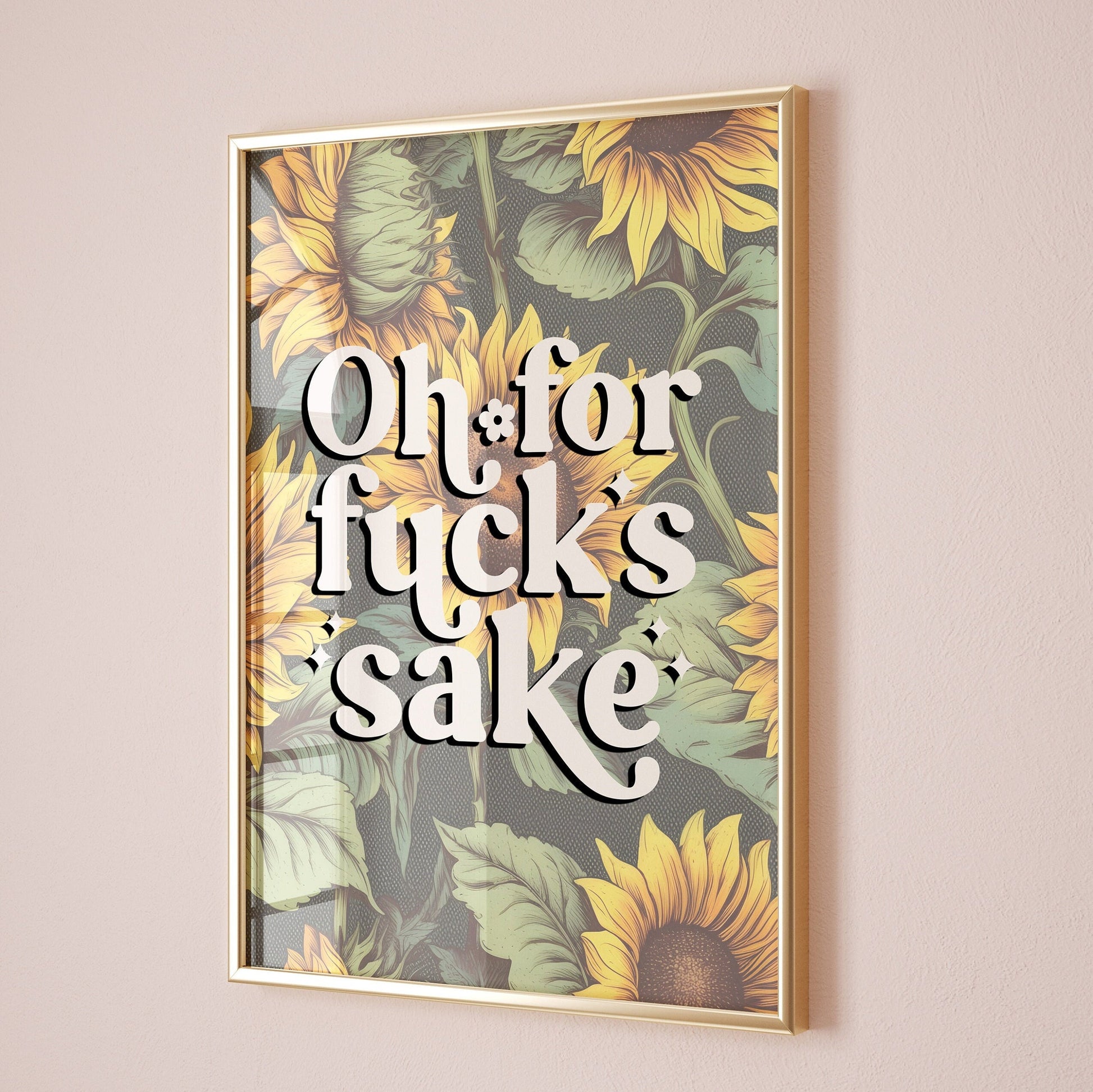 Oh For Fuck's Sake Wall Print, Unframed Card Art Print