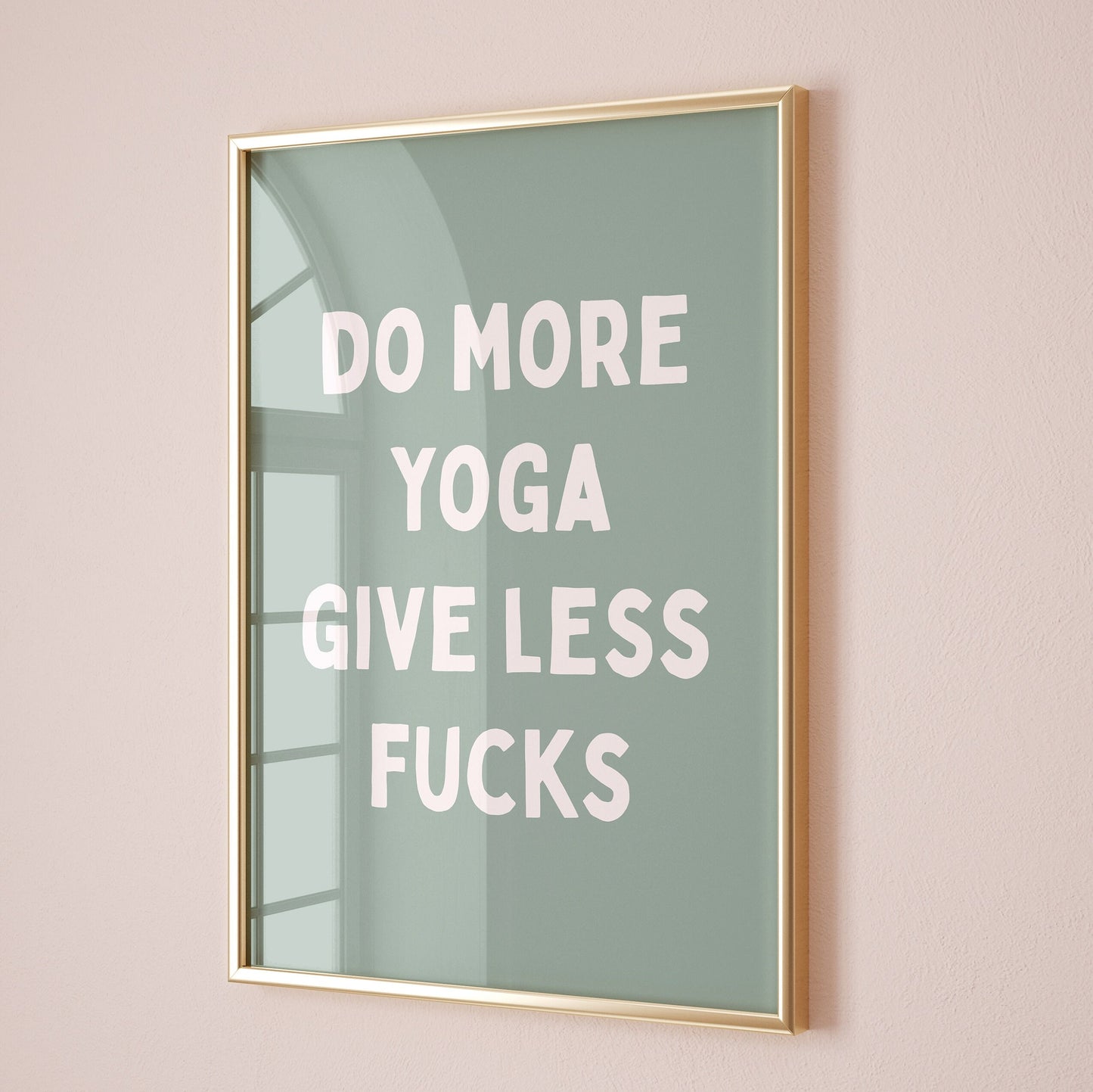 Do More Yoga Give Less Fucks, Unframed Card Art Print