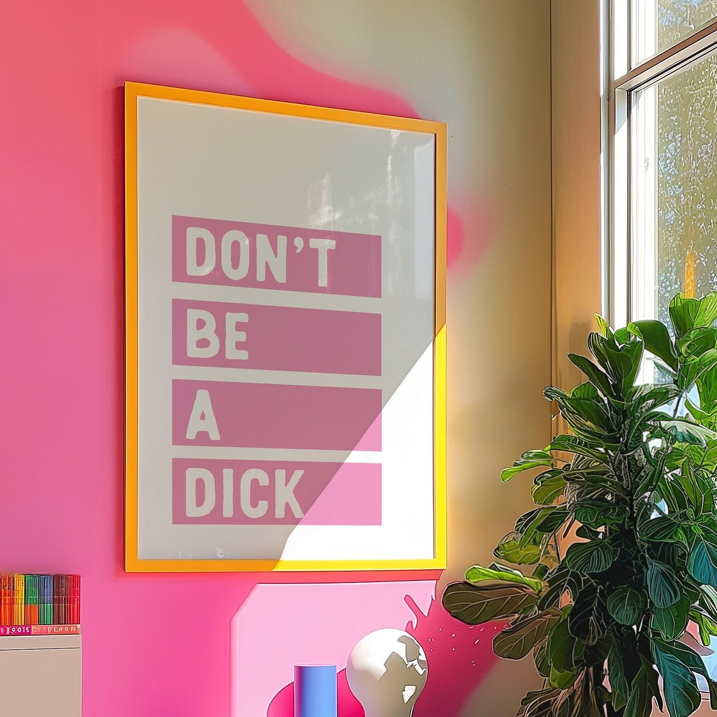 dont be a dick wall print