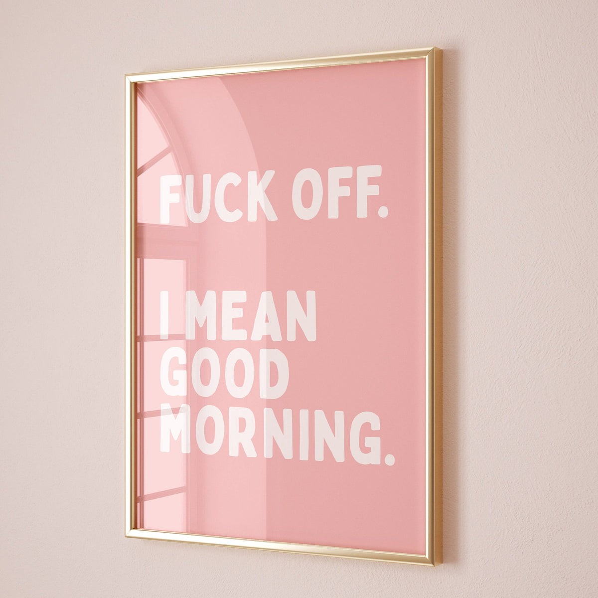 Fuck Off, I Mean Good Morning, Unframed Card Art Print