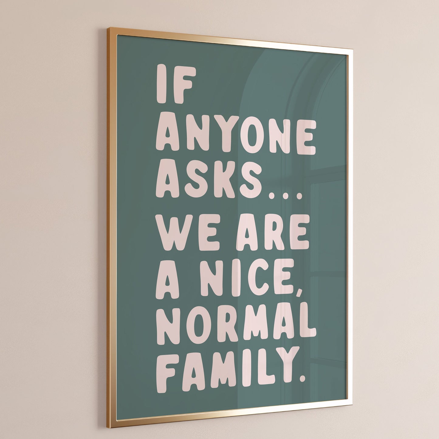 nice normal family wall print