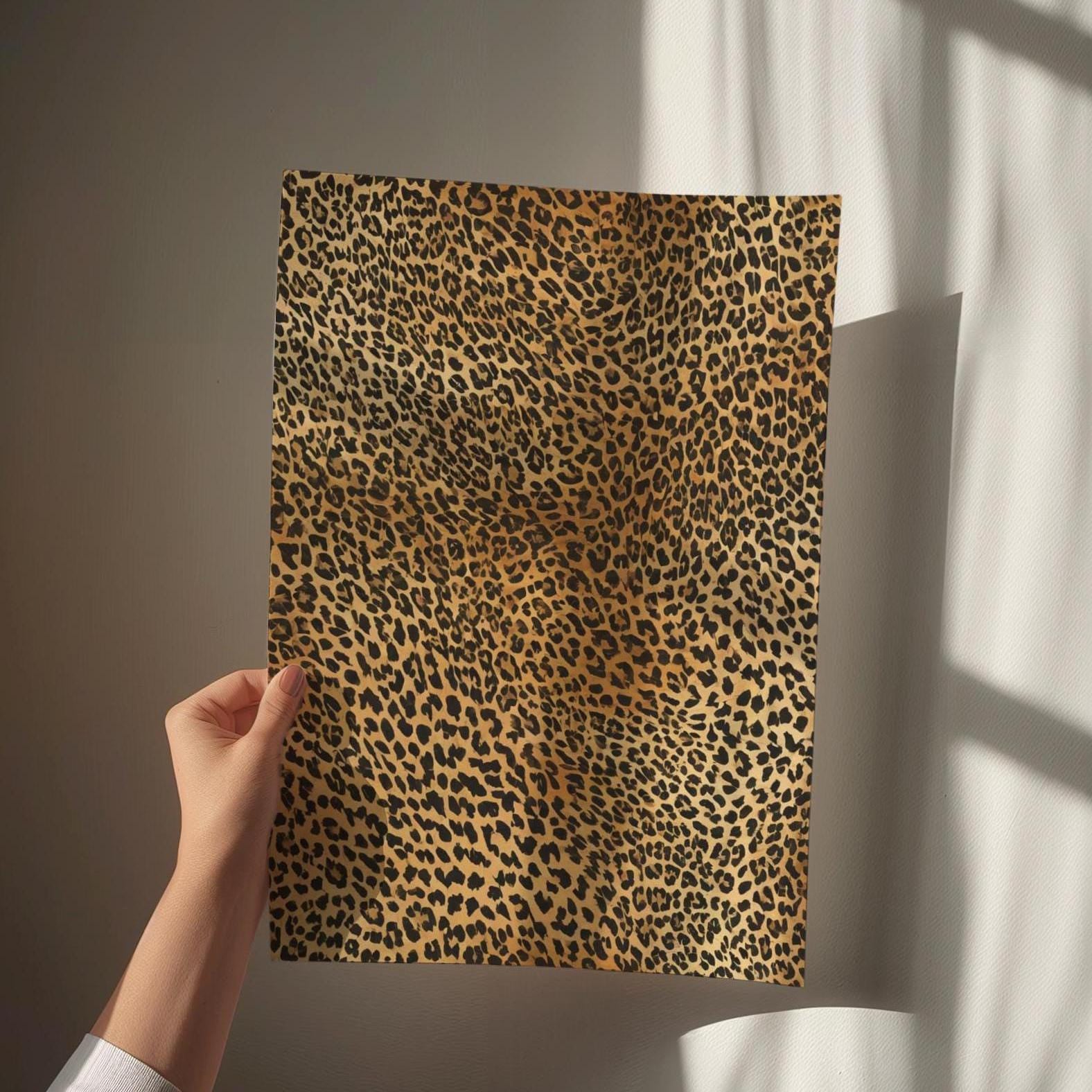 leopard print art print