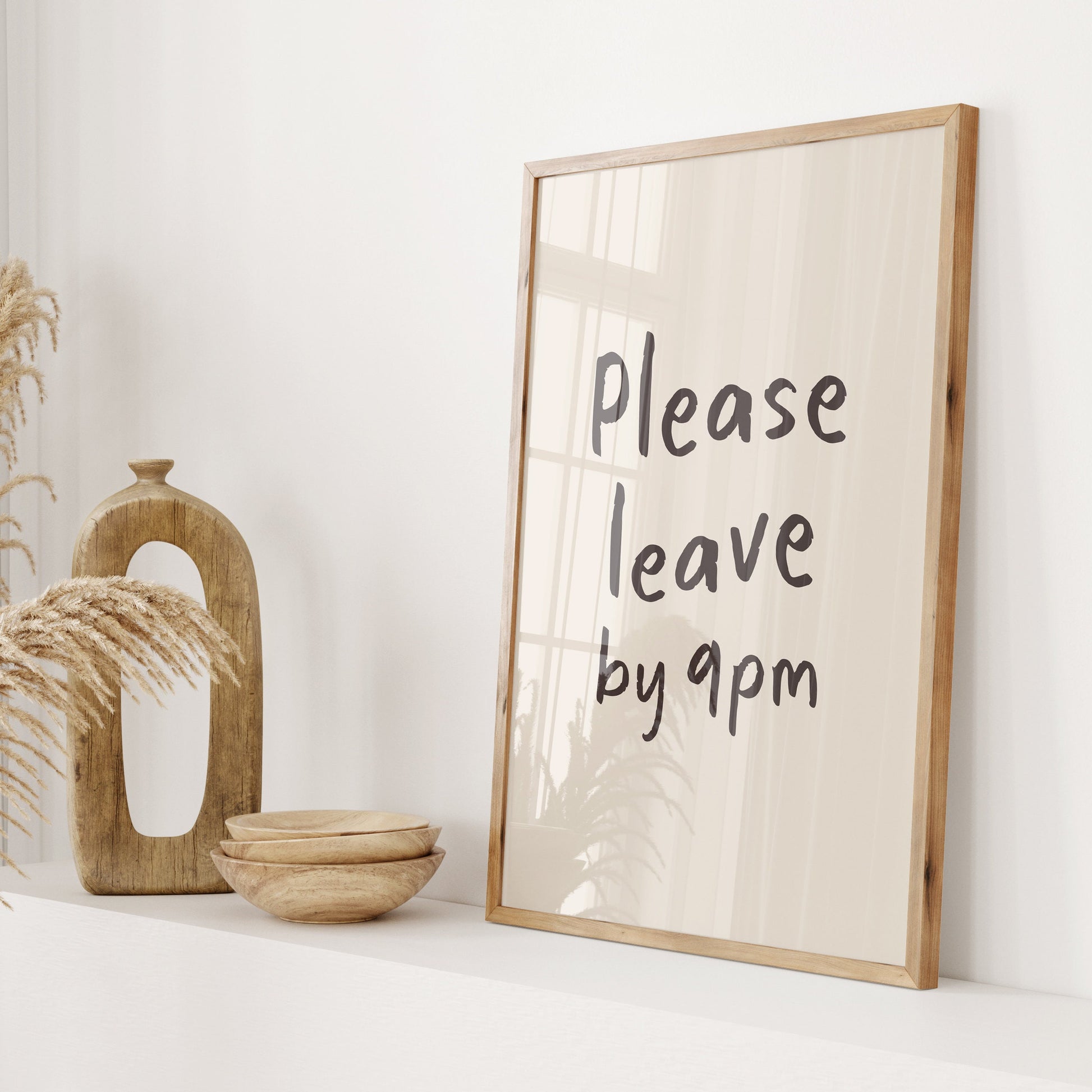 please leave by 9pm print