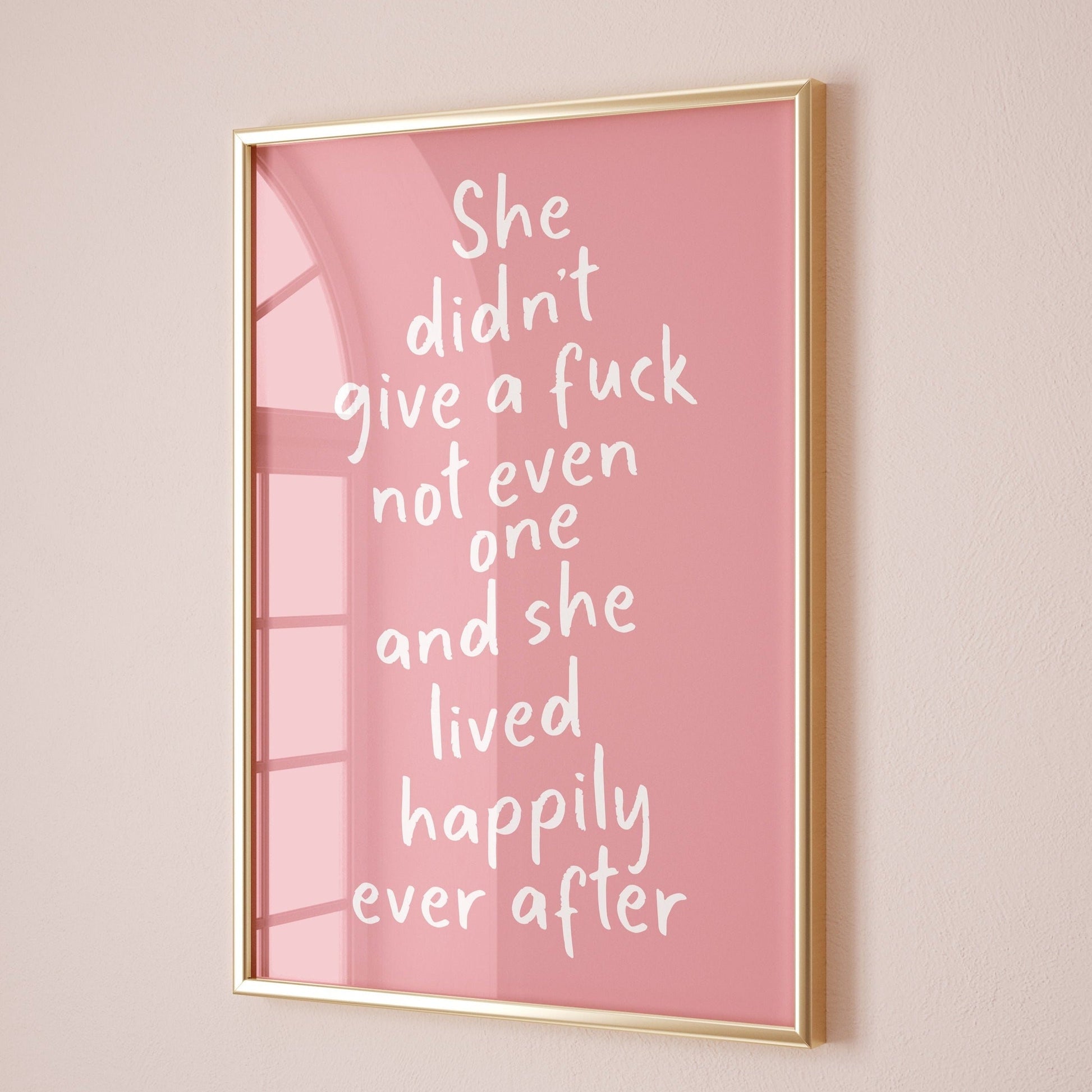 She Didnt Give A Fuck Unframed Card Art Print
