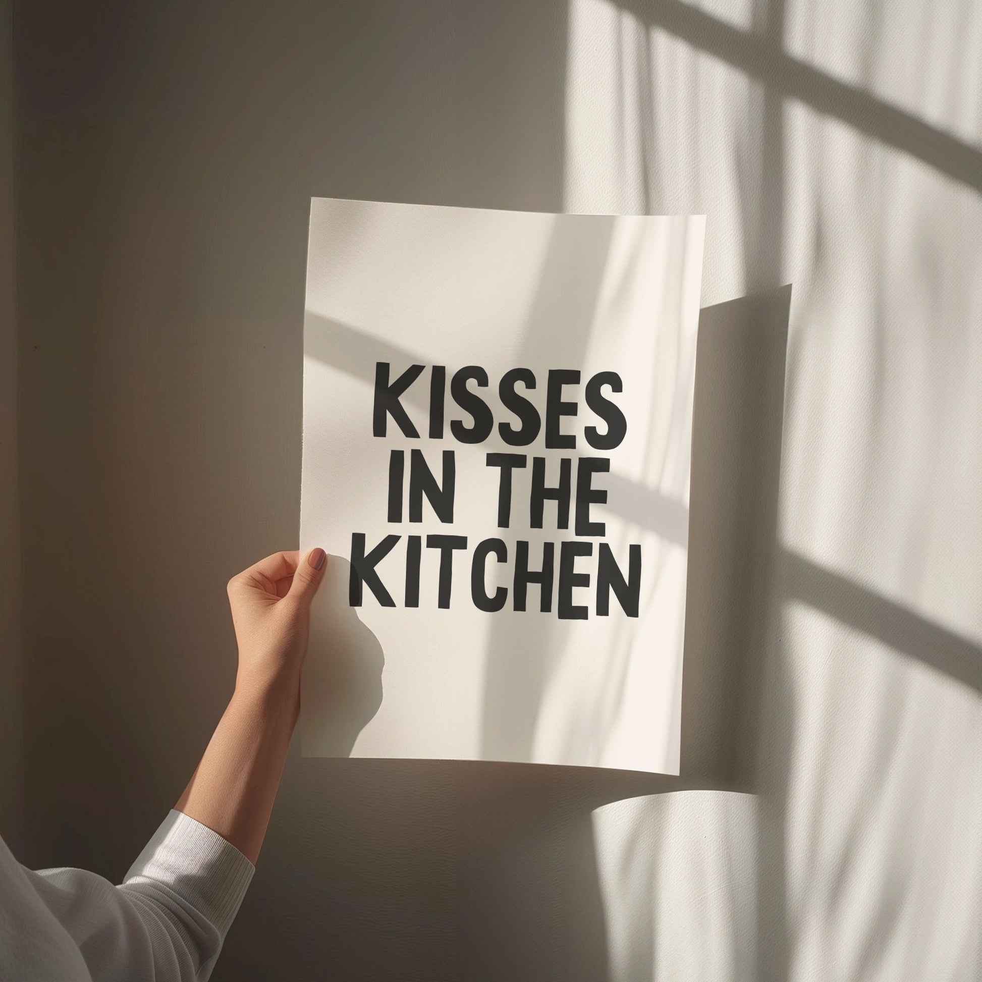 kisses in the kitchen print