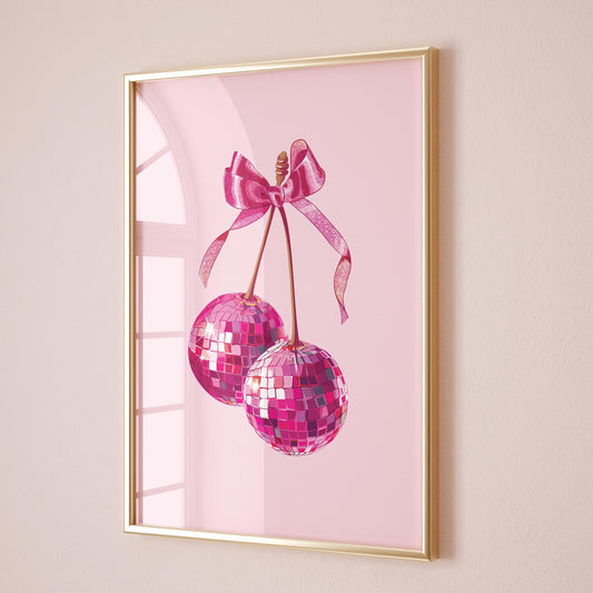 disco cherries wall art