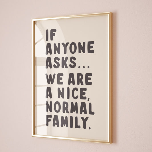 nice normal family wall print