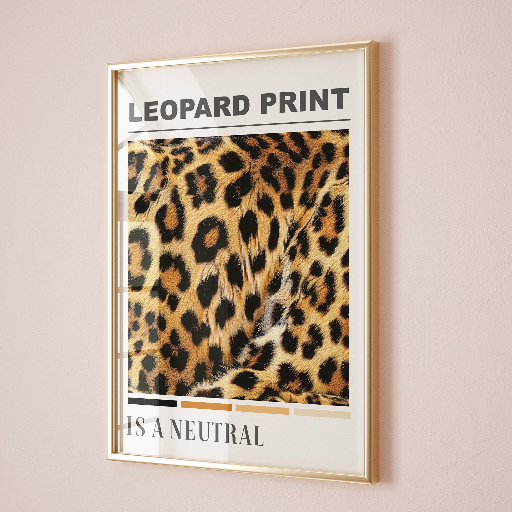 leopard print isa neutral wall print