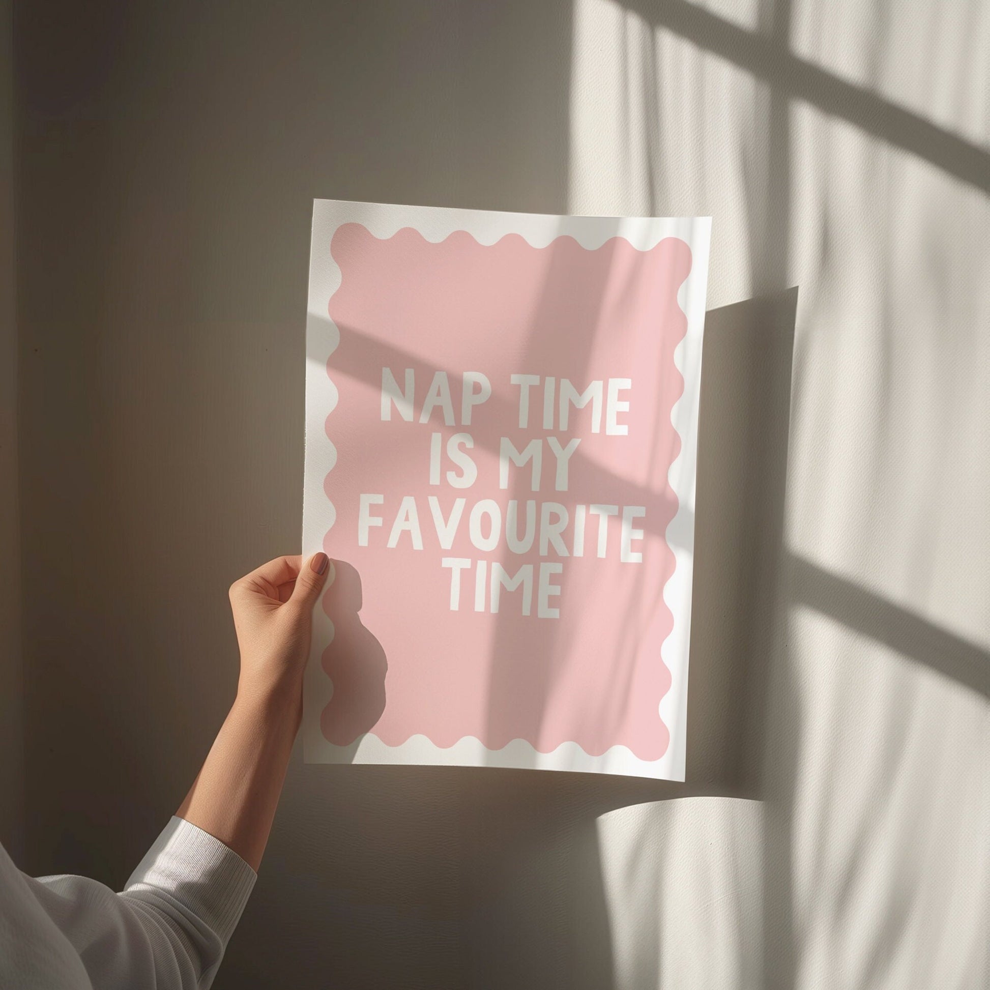 nap time is my favourite time wall print